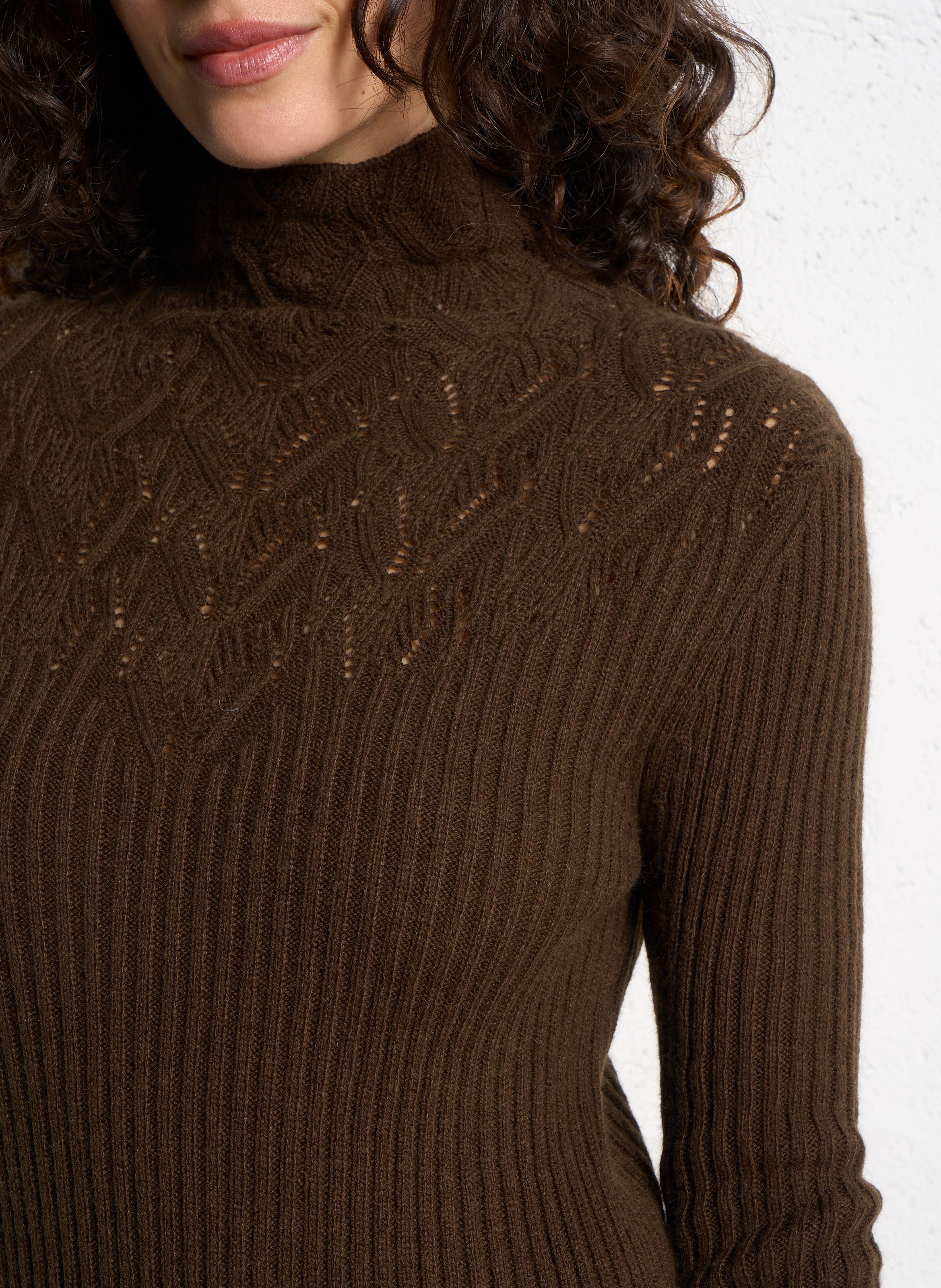 Robe courte col montant en maille  SEE U SOON Kaki