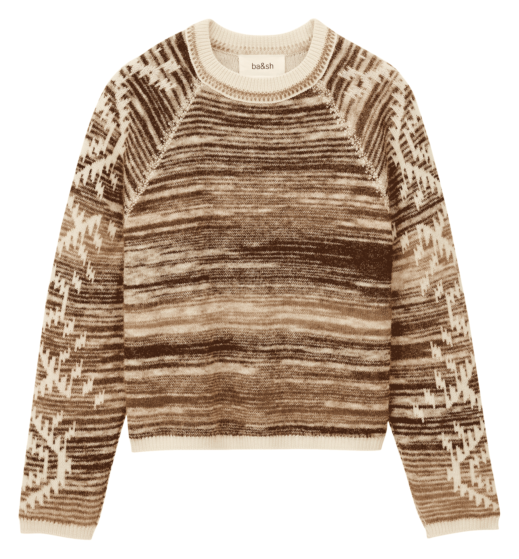 Pull droit col rond en laine BA&SH Multicolore