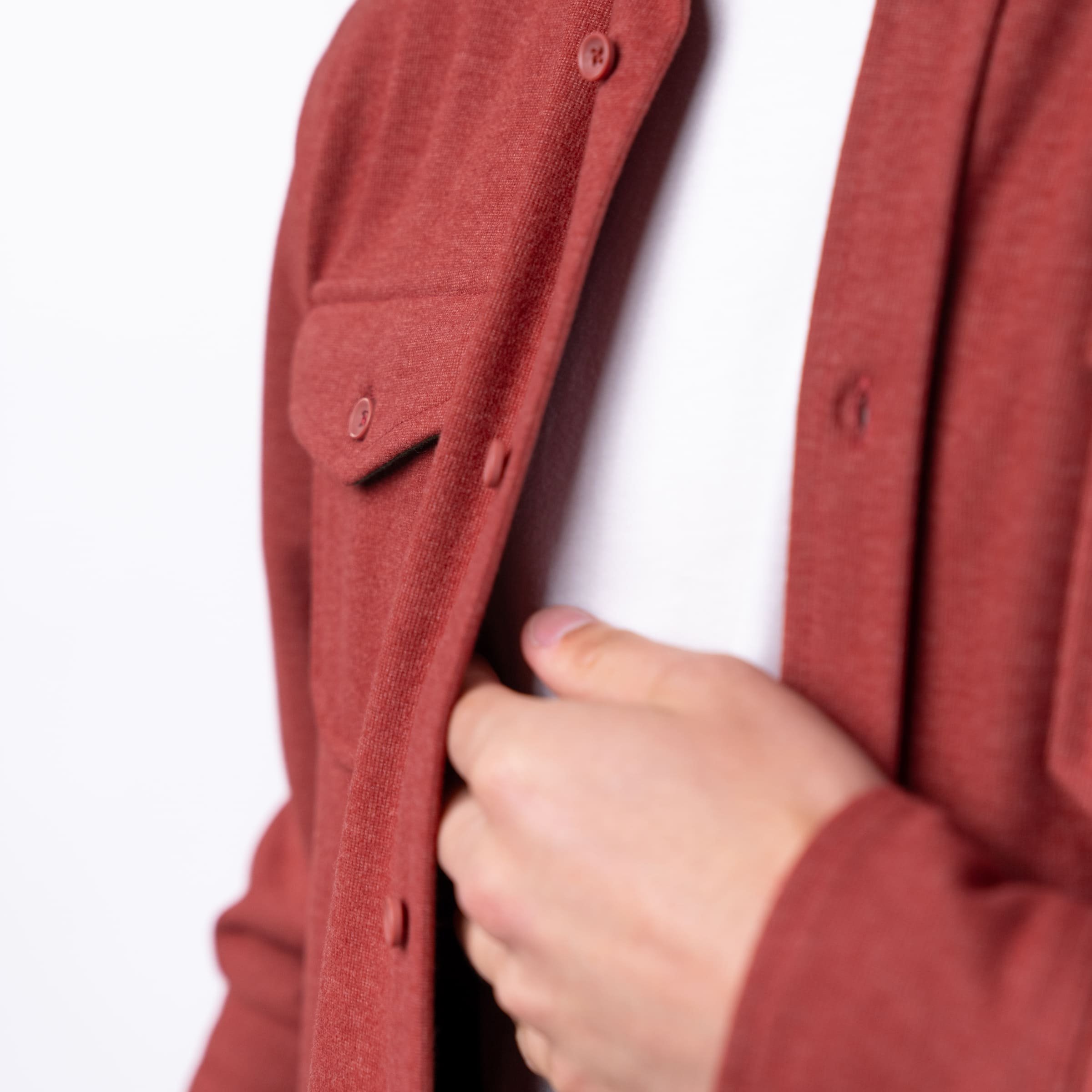 Recycled polyester overshirt BILLYBELT Red