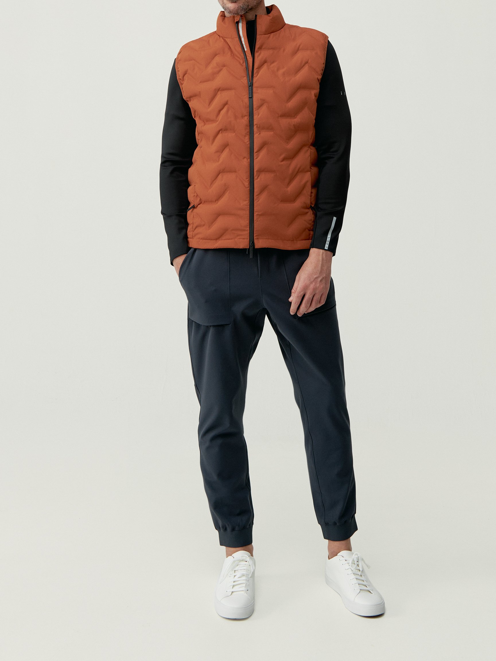 Zip-up performance athleisure sports jacket BORN LIVING YOGA Orange