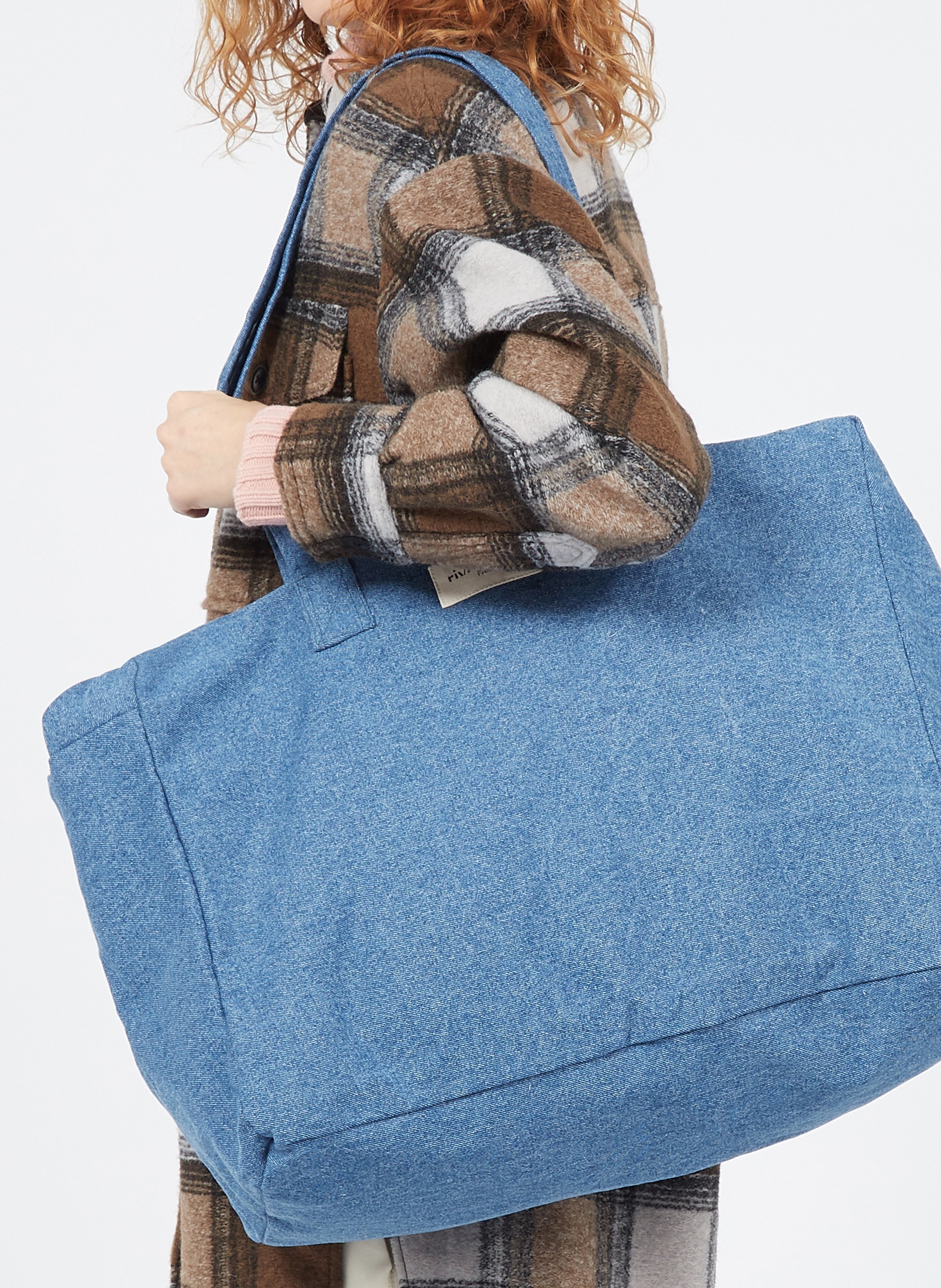 Denim tote bag RIVEDROITE PARIS Blue