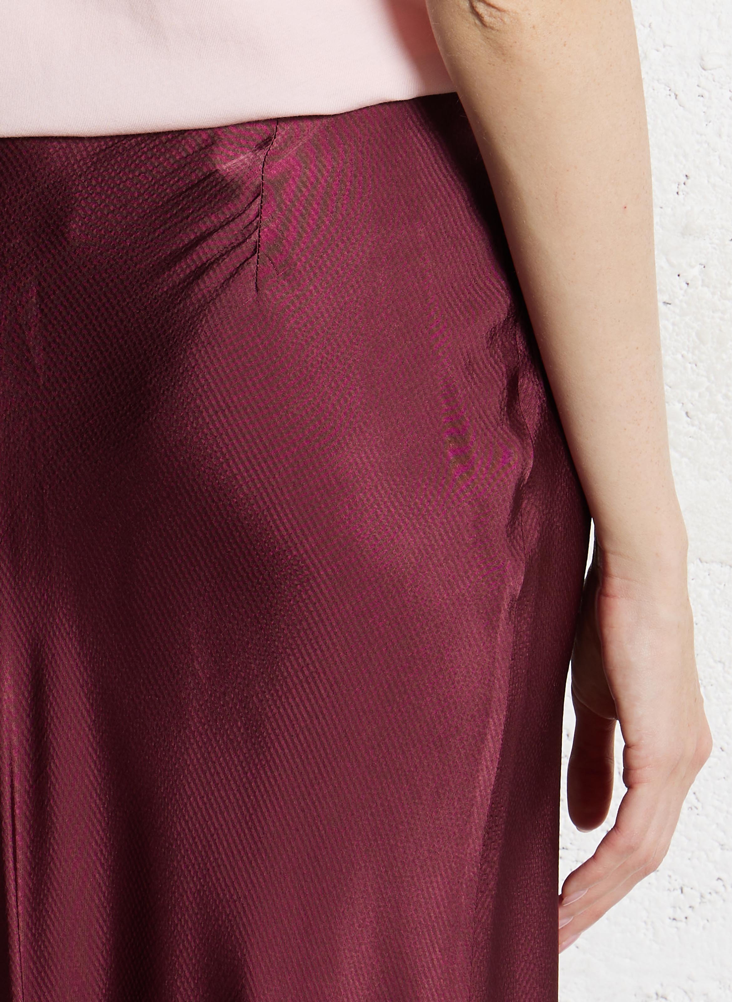 Jupe midi satinée FABIENNE CHAPOT Rouge