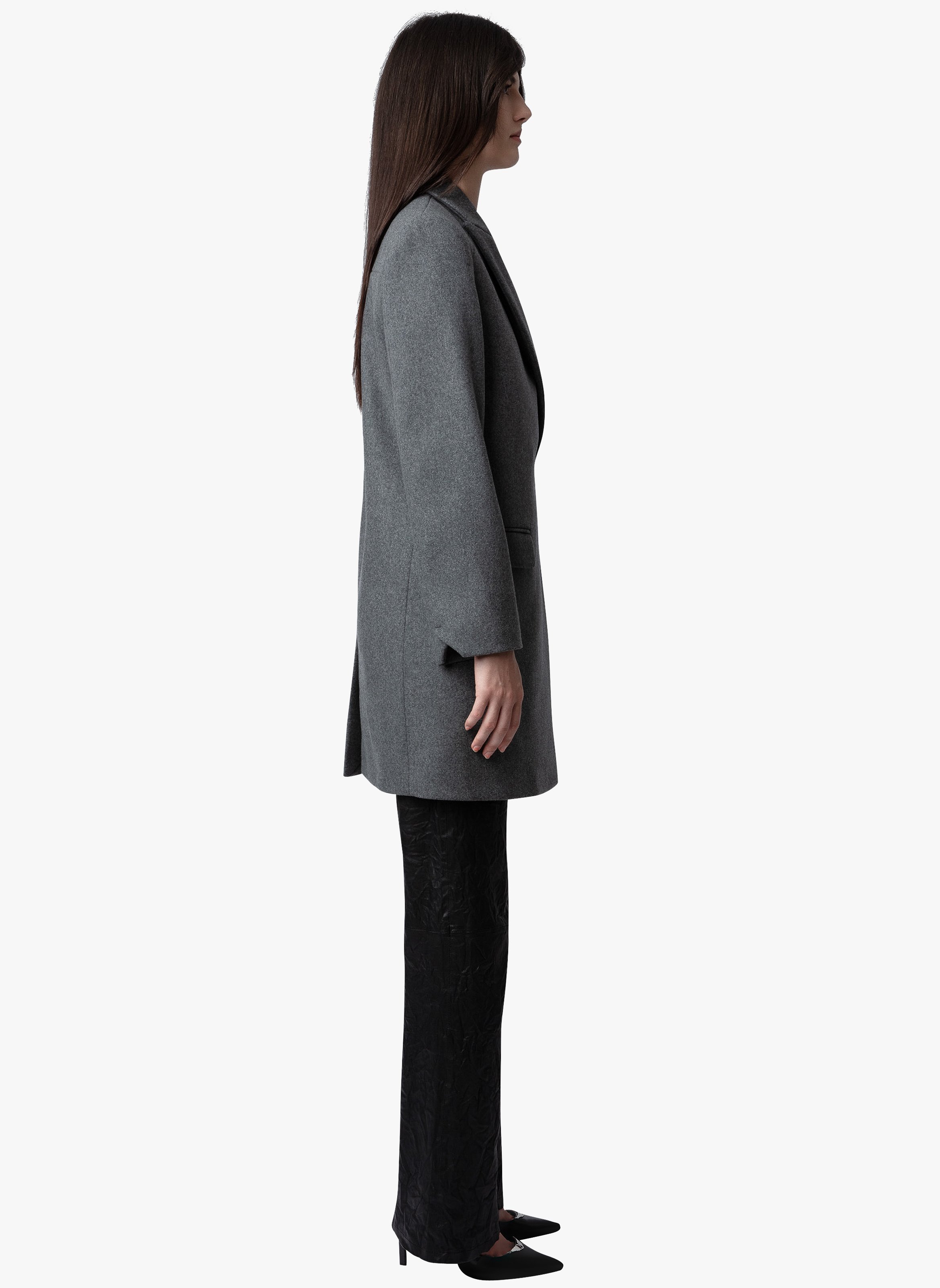 Manteau col tailleur en laine mélangée  ZADIG&VOLTAIRE Gris