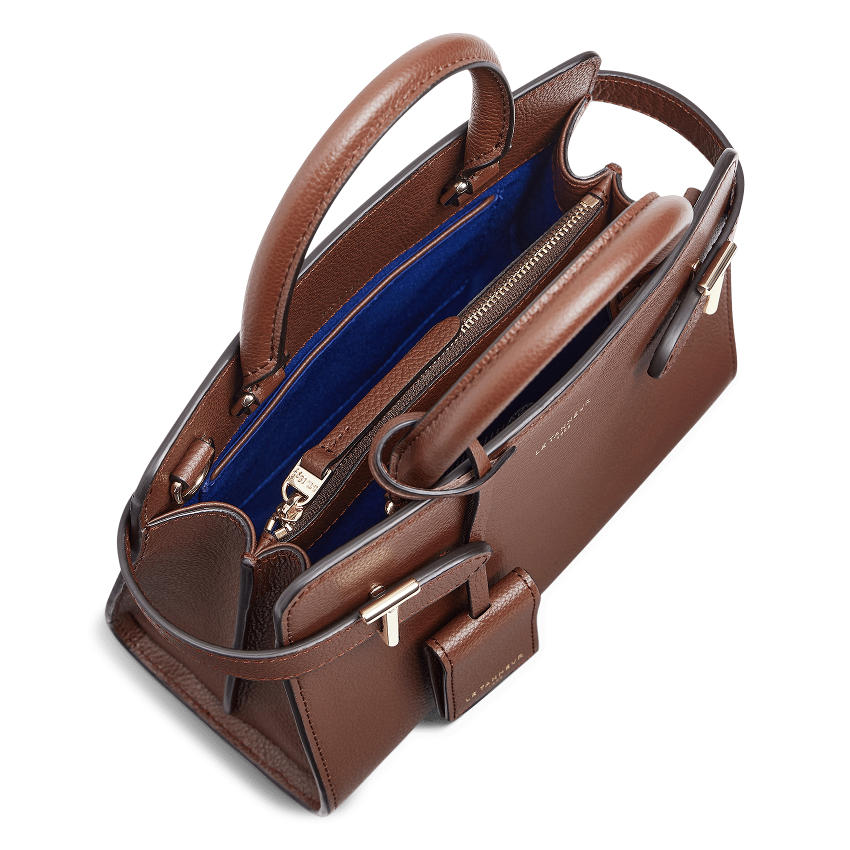 A-line leather skirt LE TANNEUR Brown