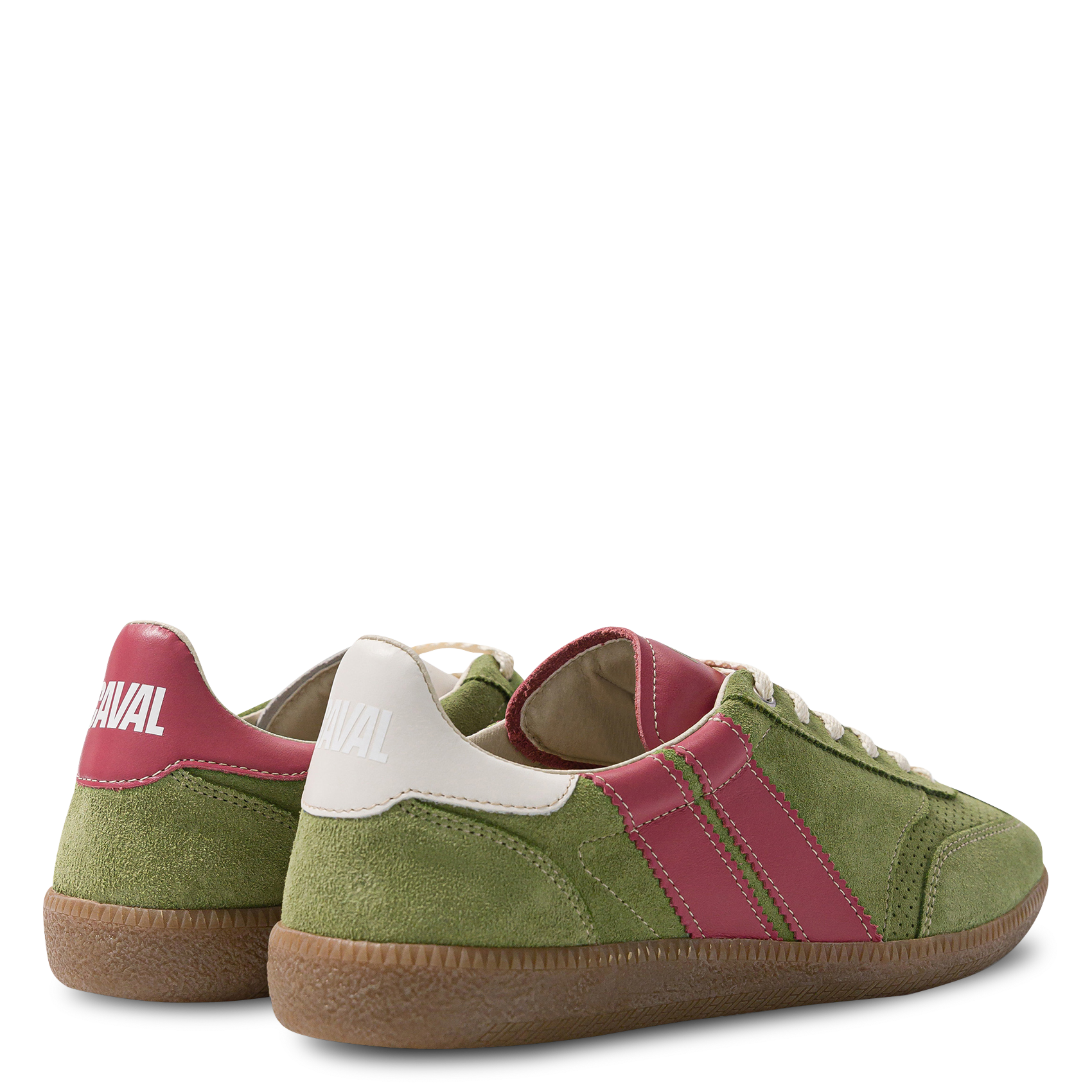 Suede leather low-top sneakers CAVAL Green
