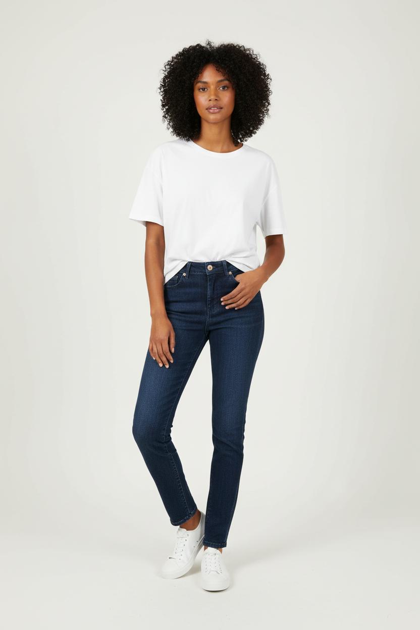 Cropped slim jeans with studs SEZANE - Seconde main Blue