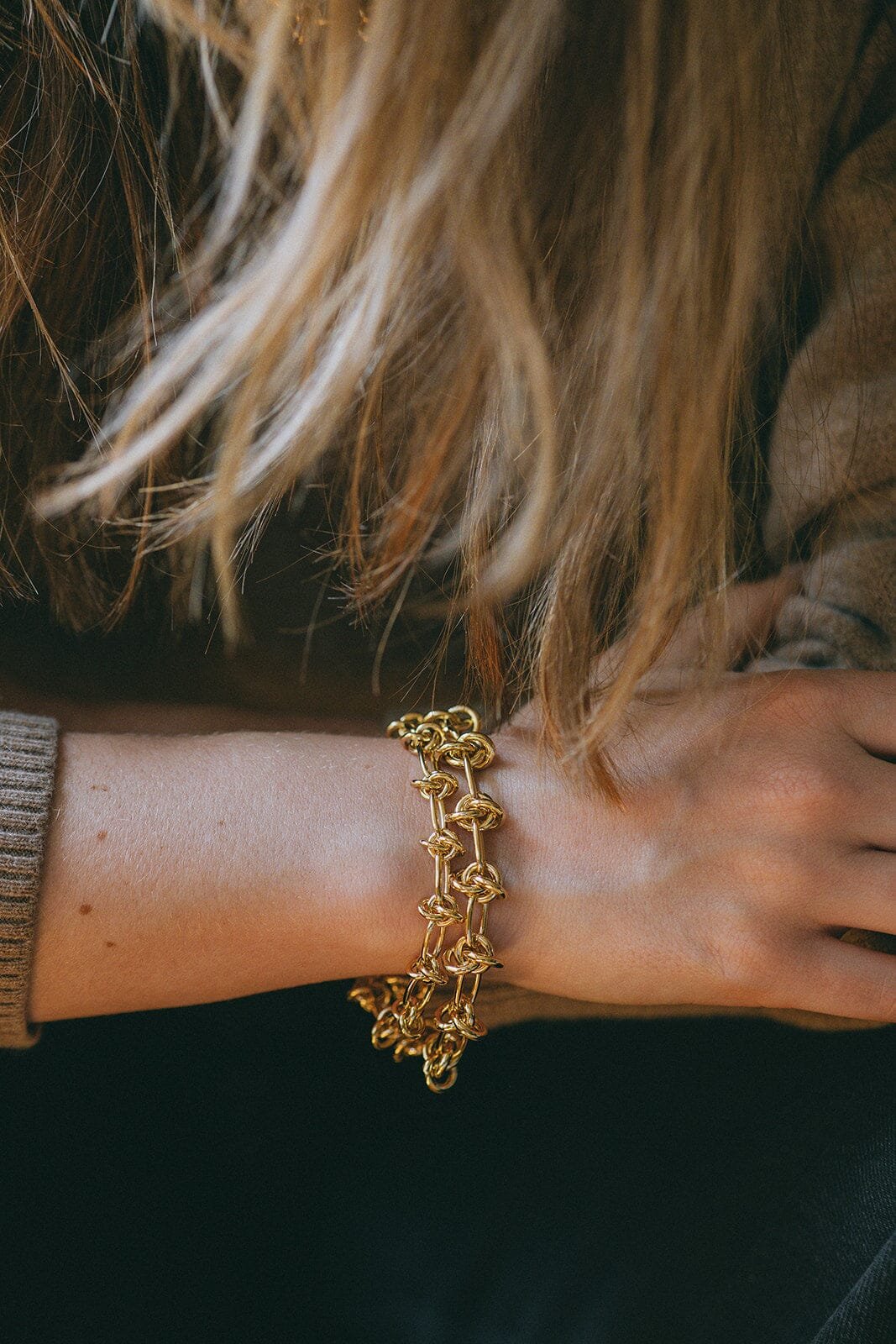 Maxi gold-plated bracelet Golden