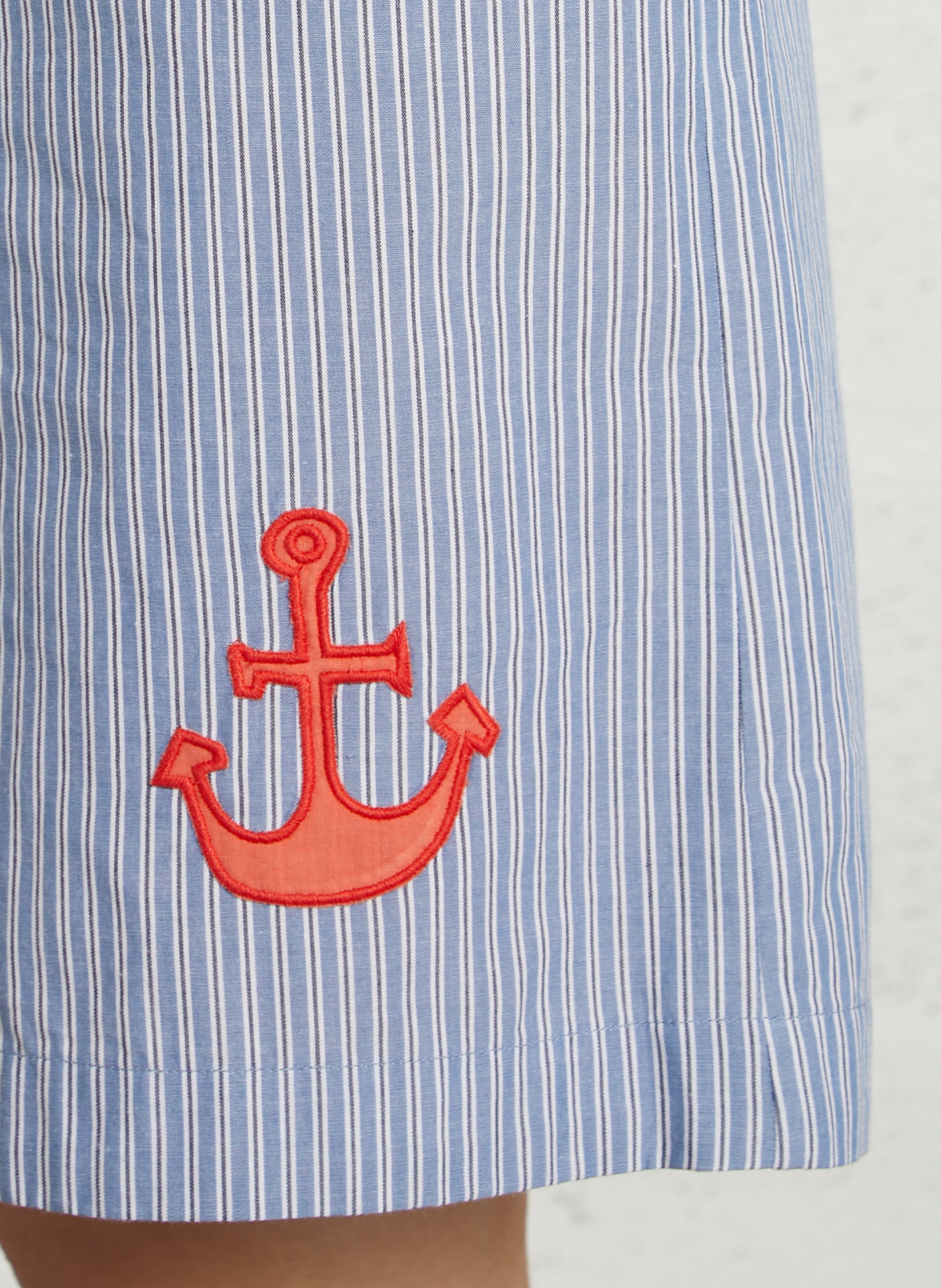 Straight-cut organic cotton shorts STELLA NOVA Blue