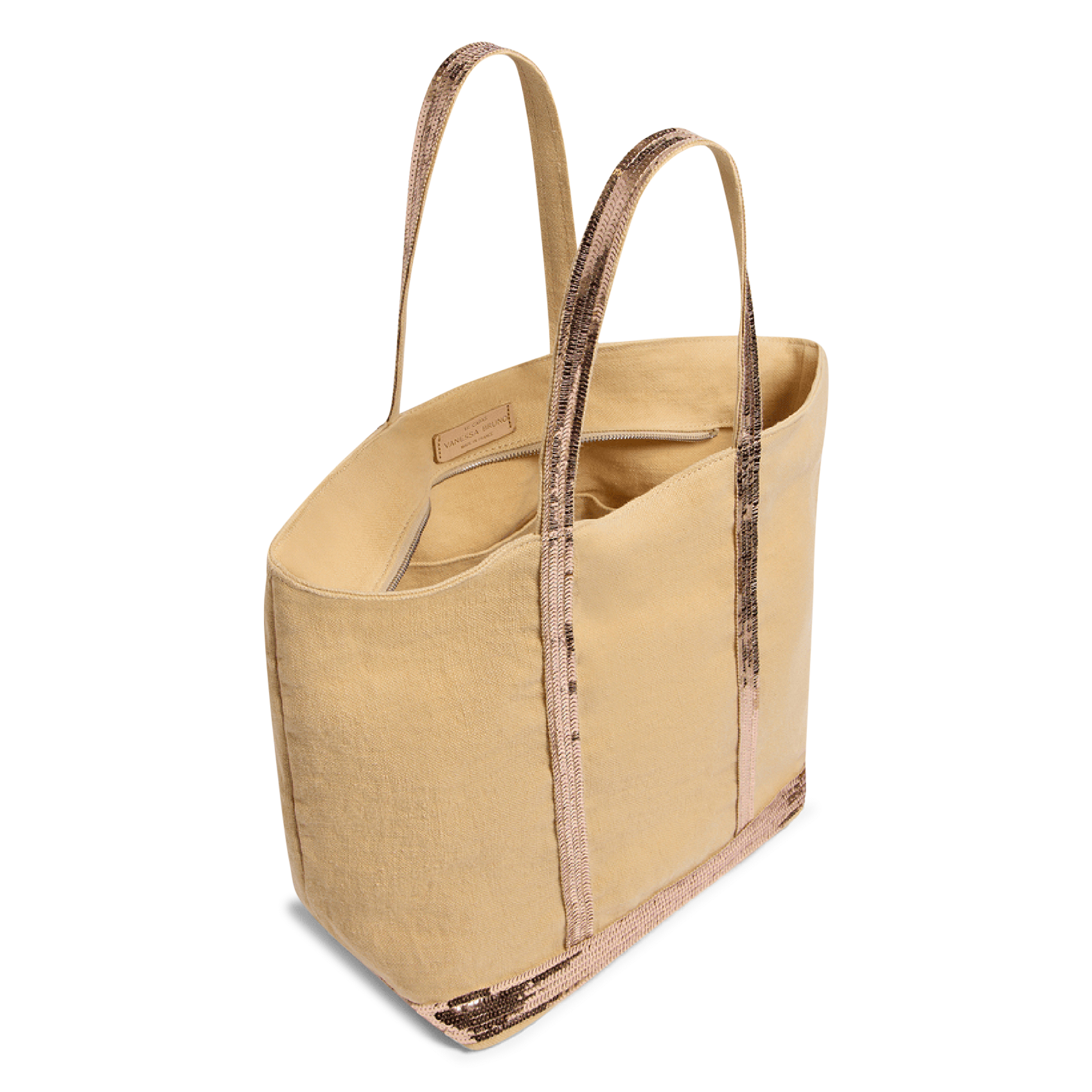 Linen tote bag VANESSA BRUNO Brown