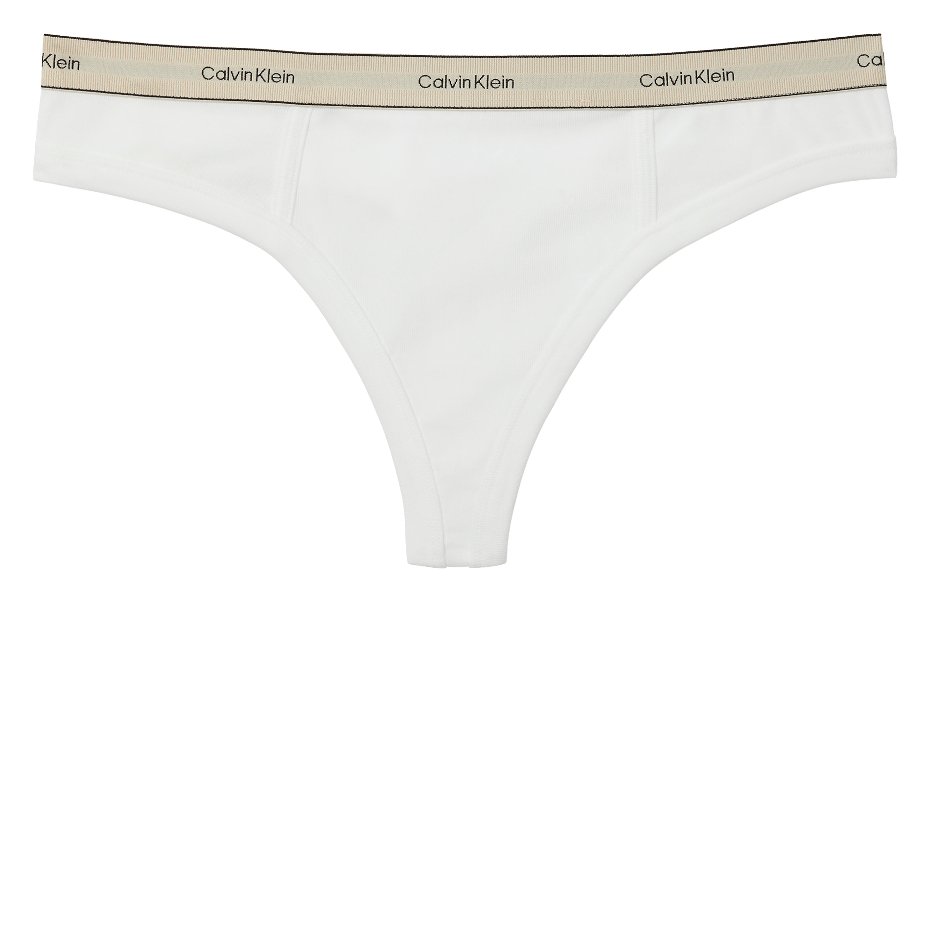 String uni en coton mélangé CALVIN KLEIN UNDERWEAR Blanc