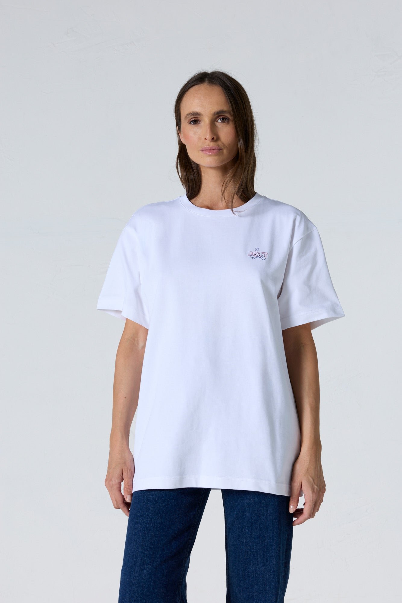 Round neck unisex T-shirt JOTT White