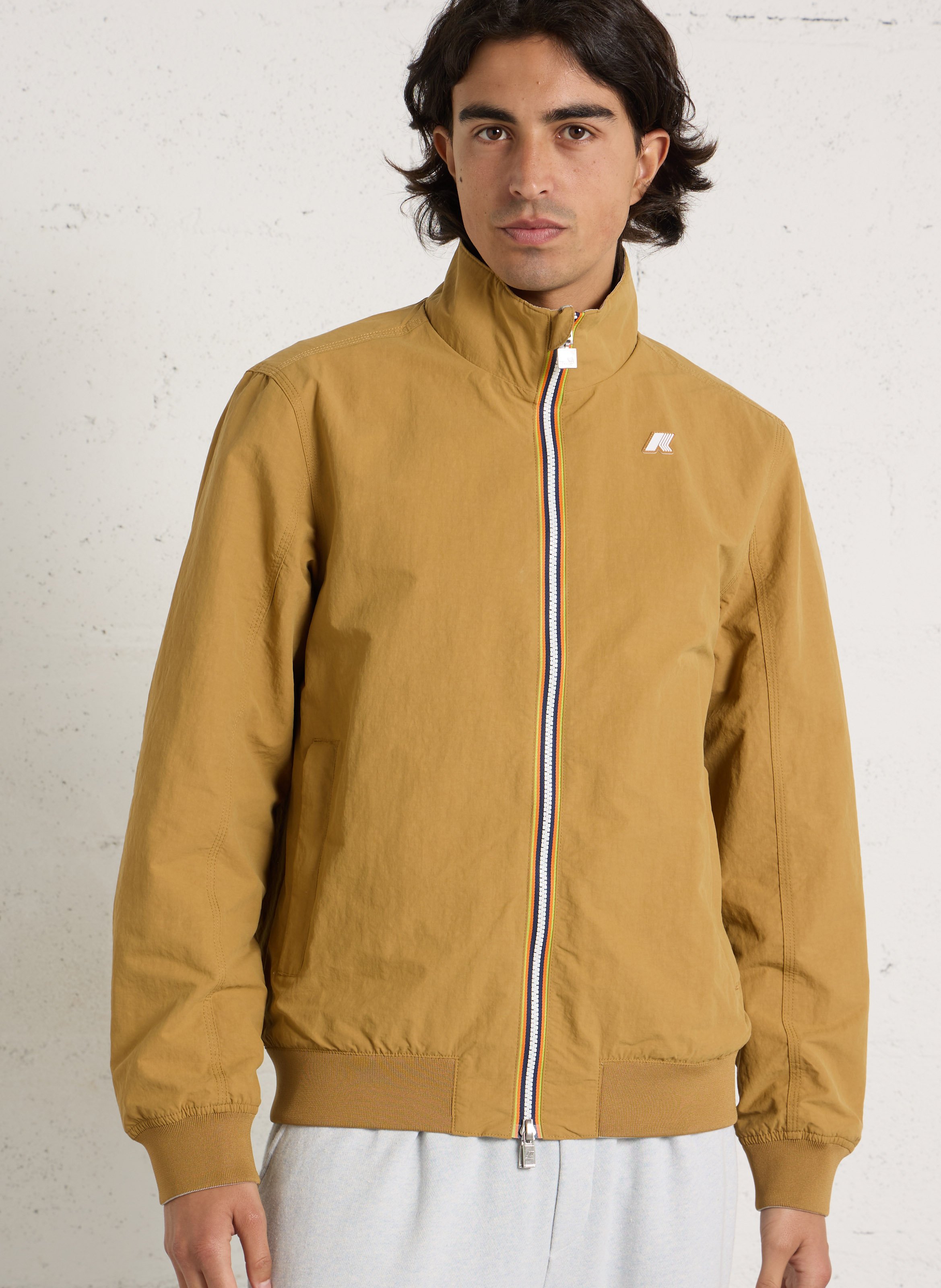 Veste col montant K-WAY Marron