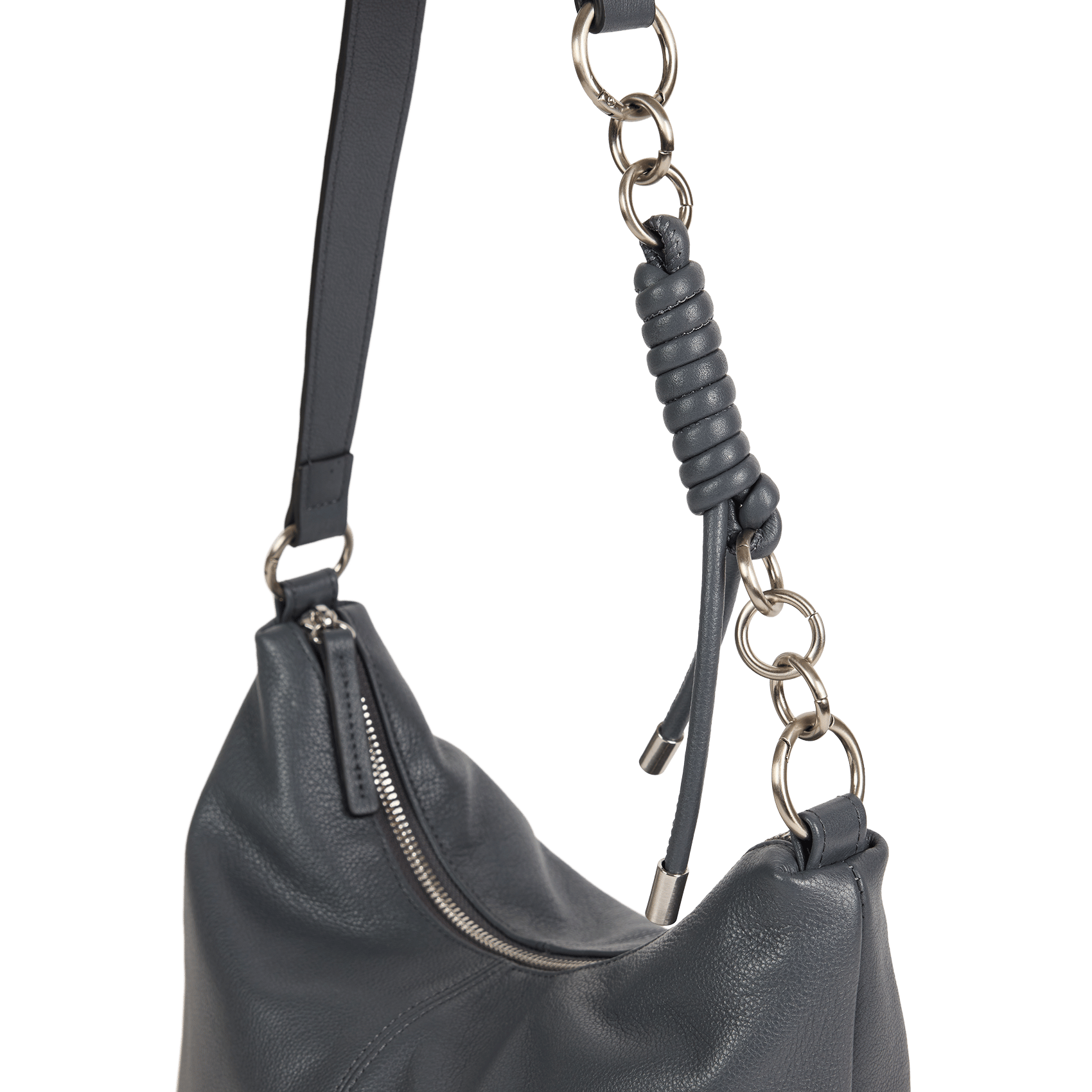 Leather bucket bag NAT & NIN Grey