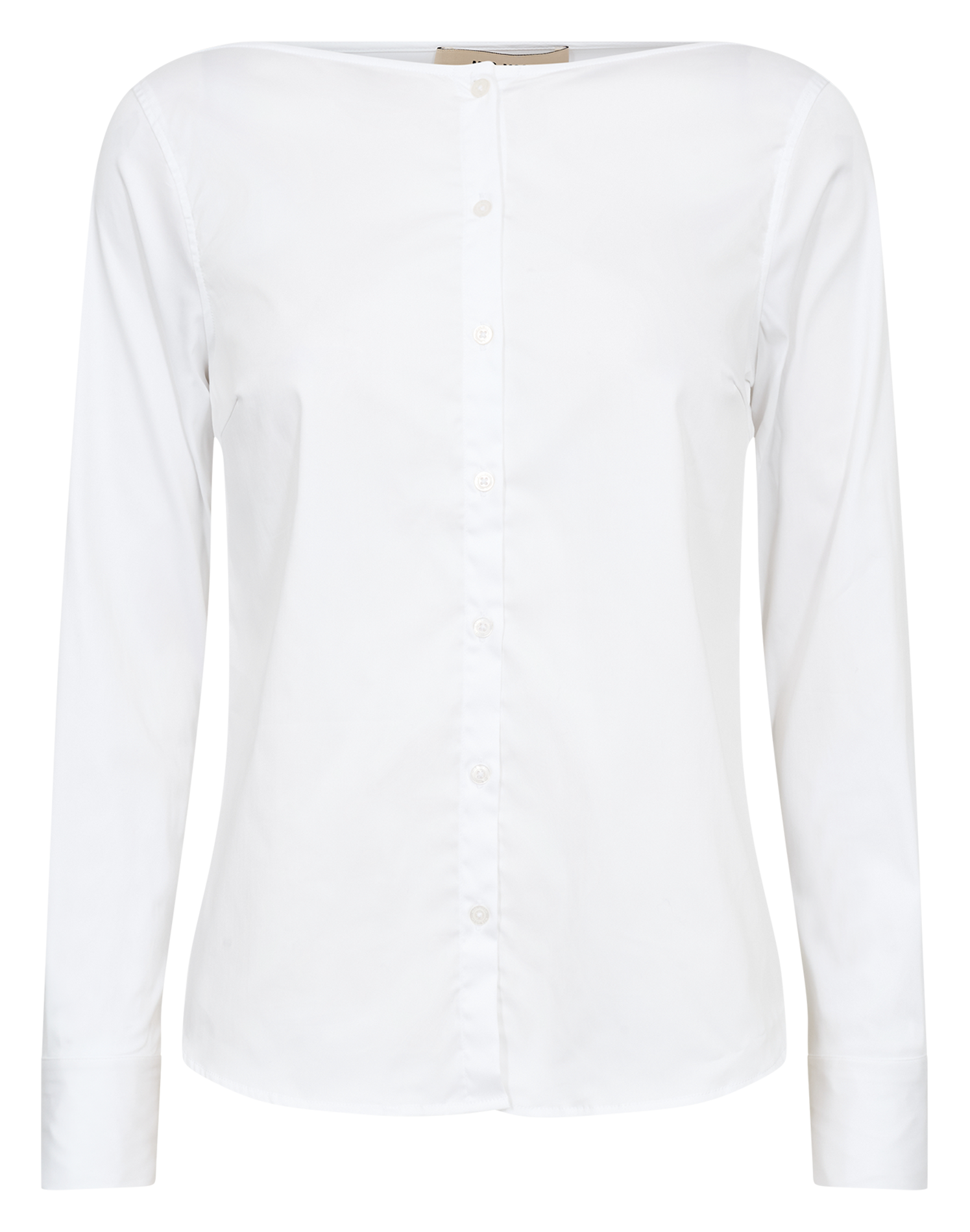 Straight-cut cotton-blend shirt MOS MOSH White