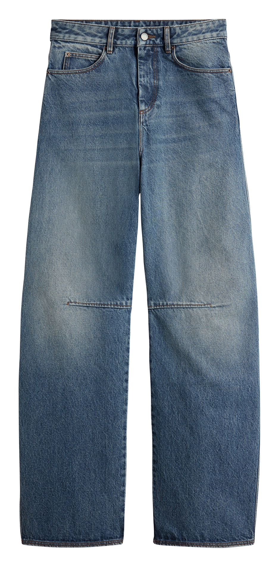 Denim broek van katoen SOEUR Blauw