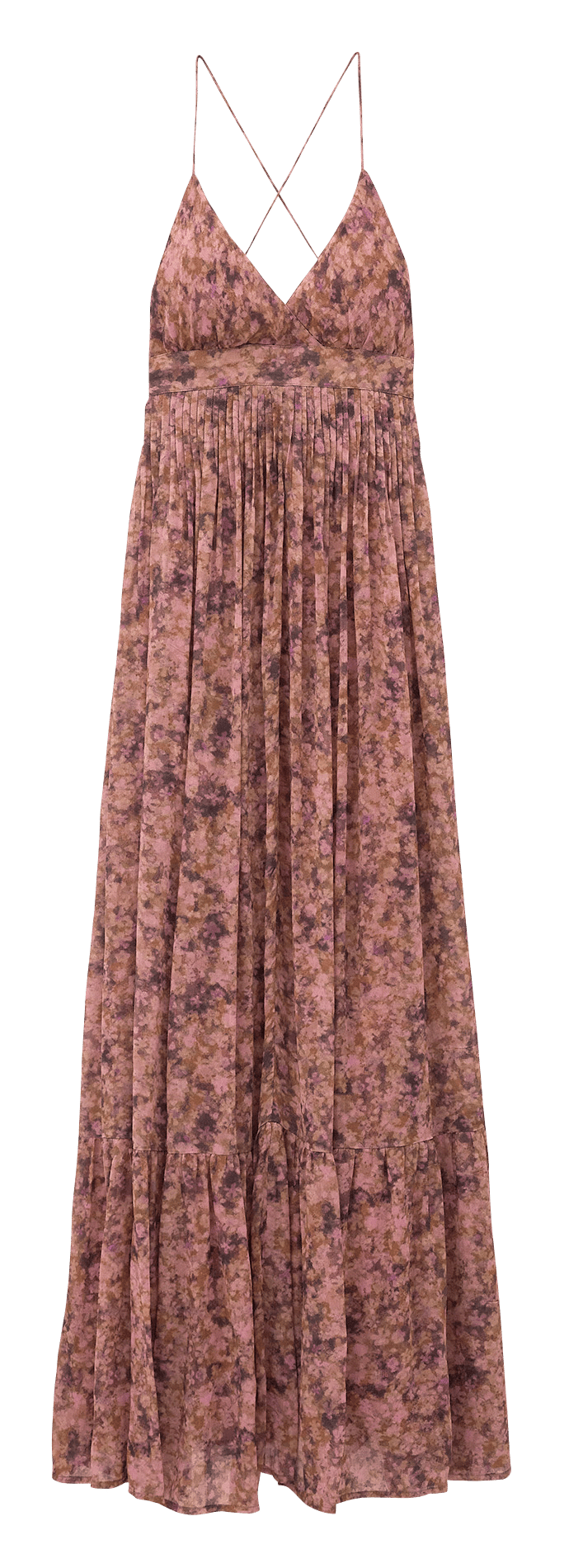 Langes Trägerkleid mit Print BA&SH Rosa