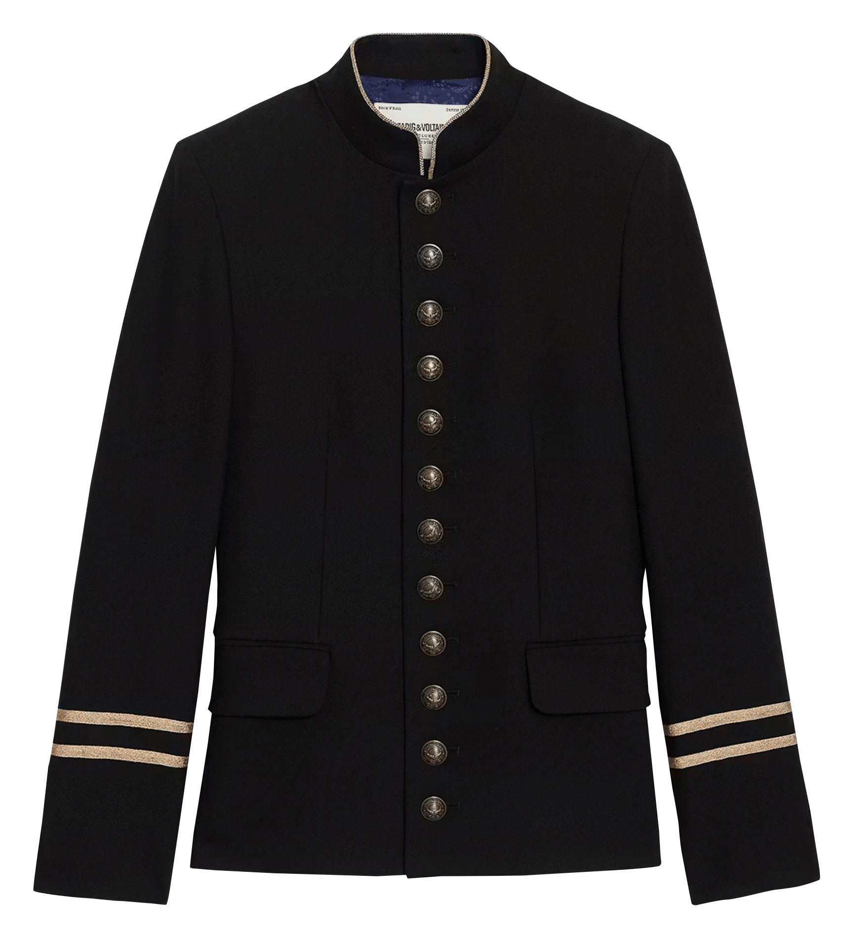 Tailored blazer with officer collar ZADIG&VOLTAIRE Black
