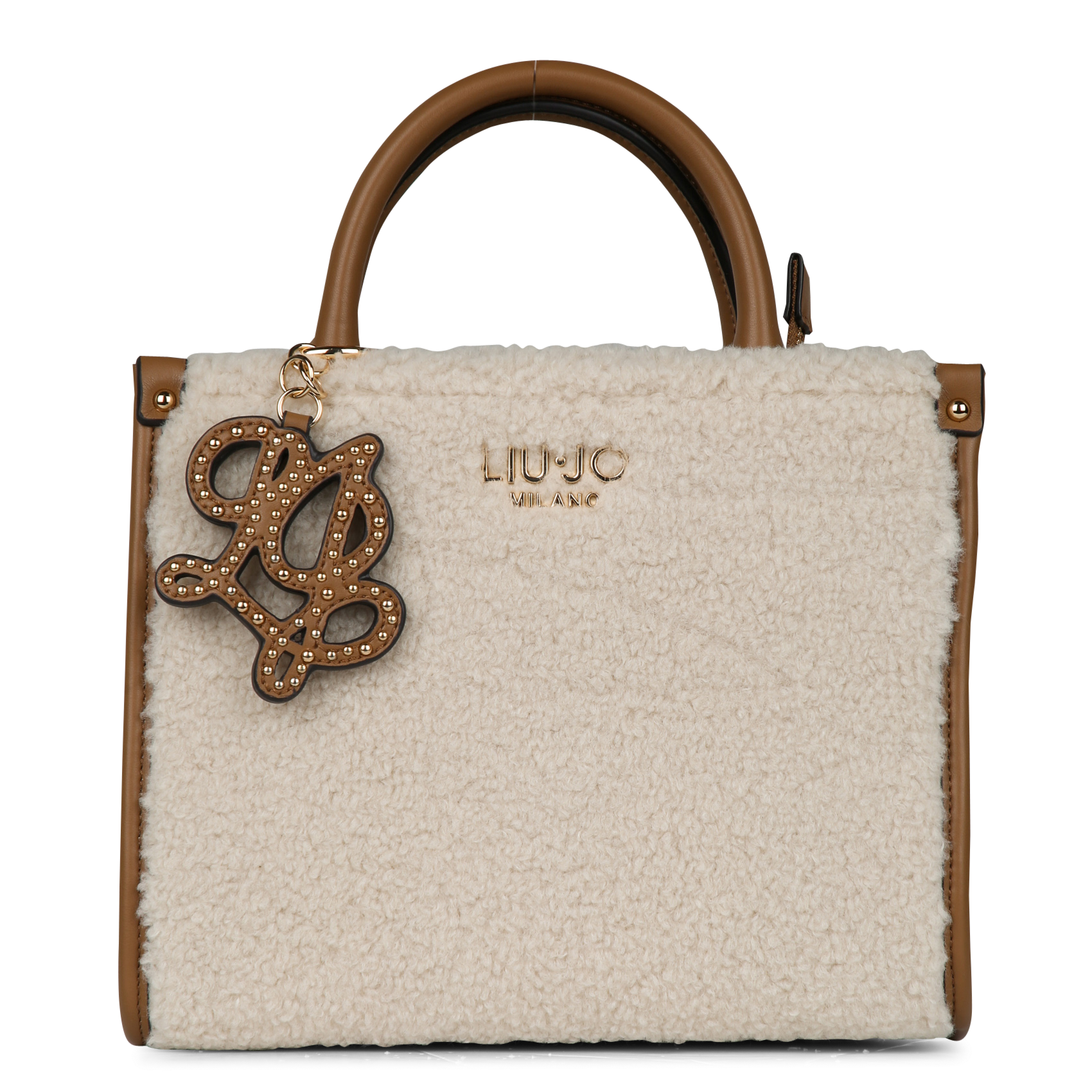 Sac bandoulière en fourrure synthétique LIU JO Beige