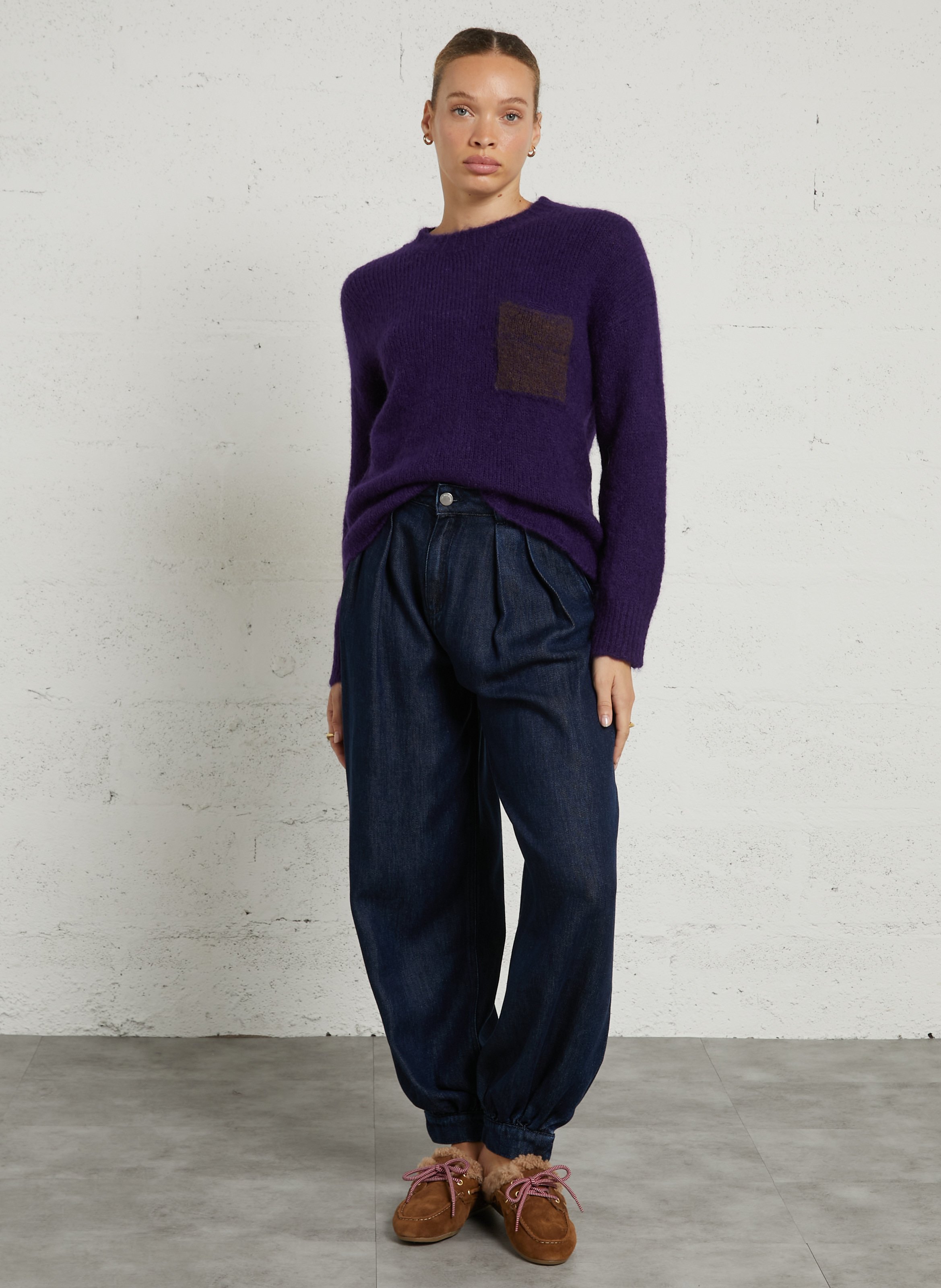 Wijde jeans met hoge taille THE NEW SOCIETY Blauw