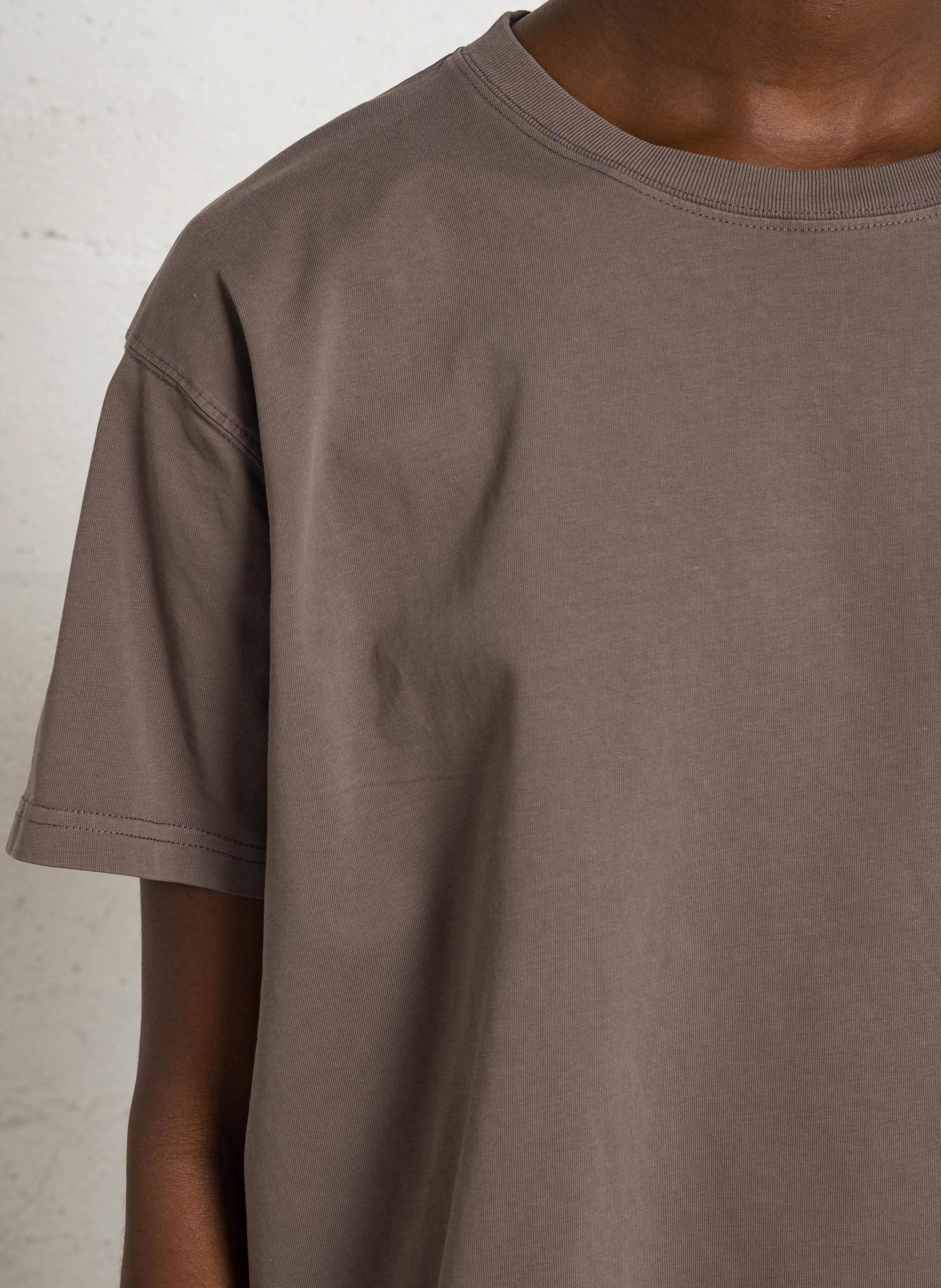 Tee-shirt ample col rond en coton  AMERICAN VINTAGE Marron