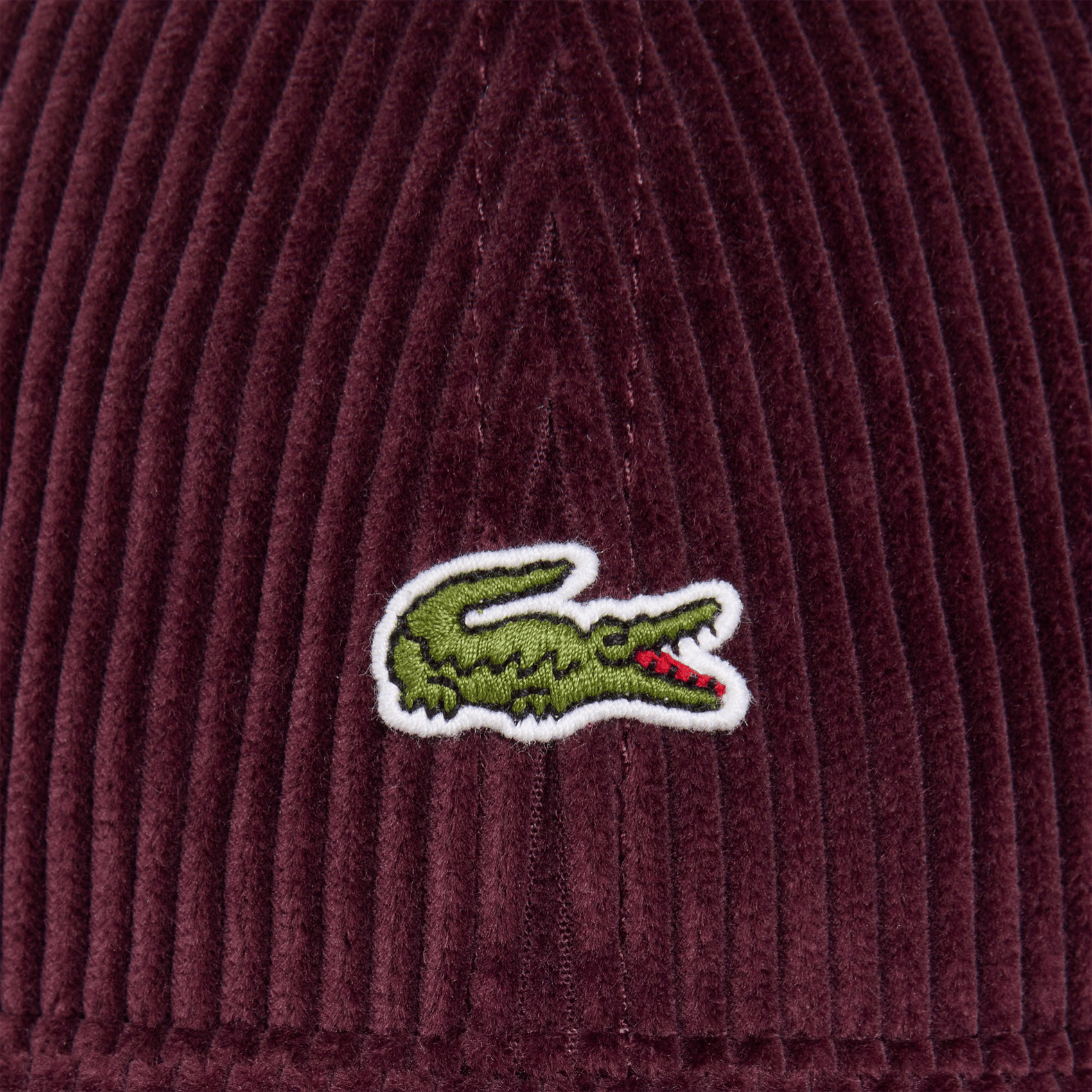 Gerippte Baumwollmütze LACOSTE Rot