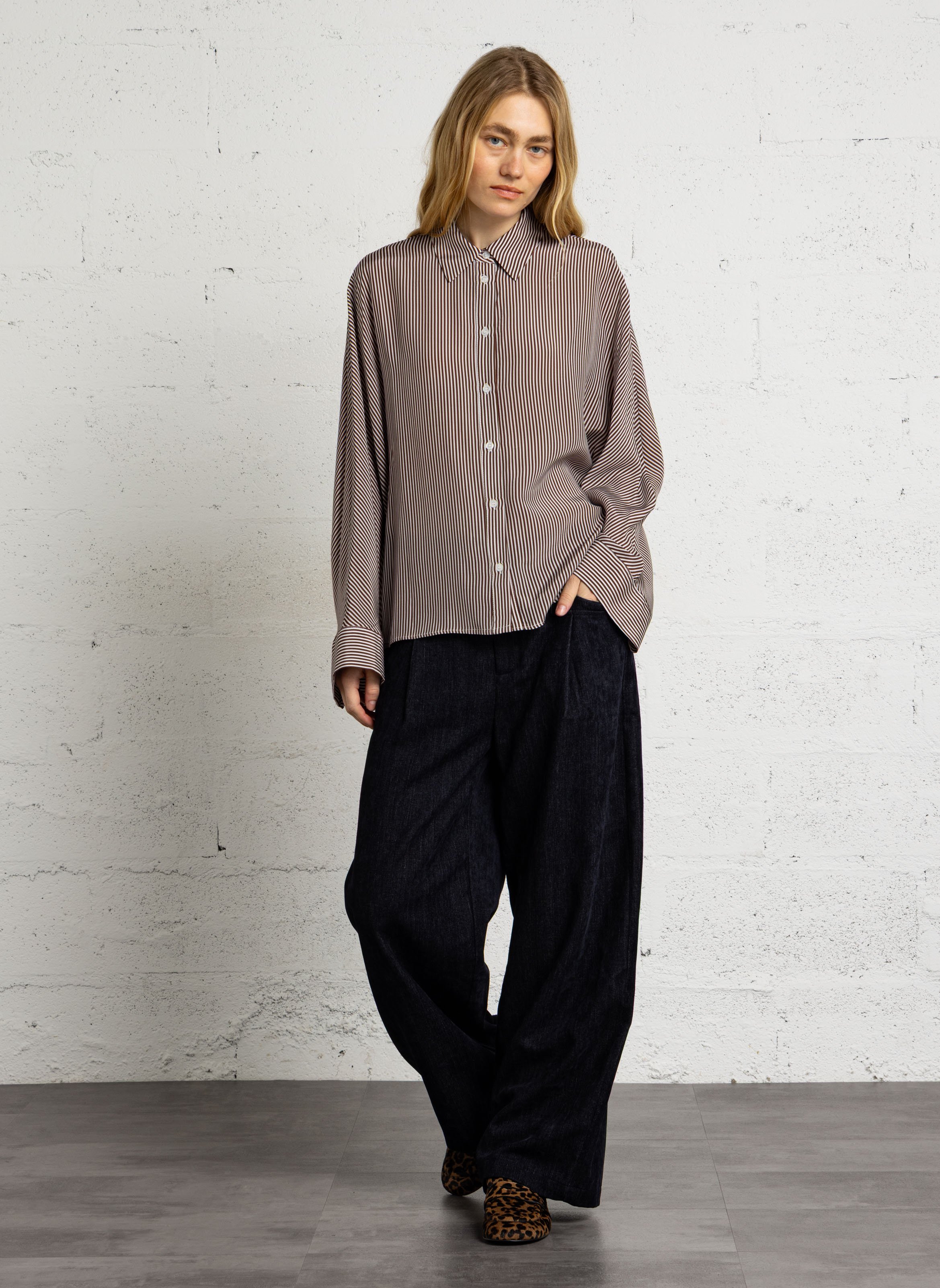 Weite Taillenhose THE KORNER Blau