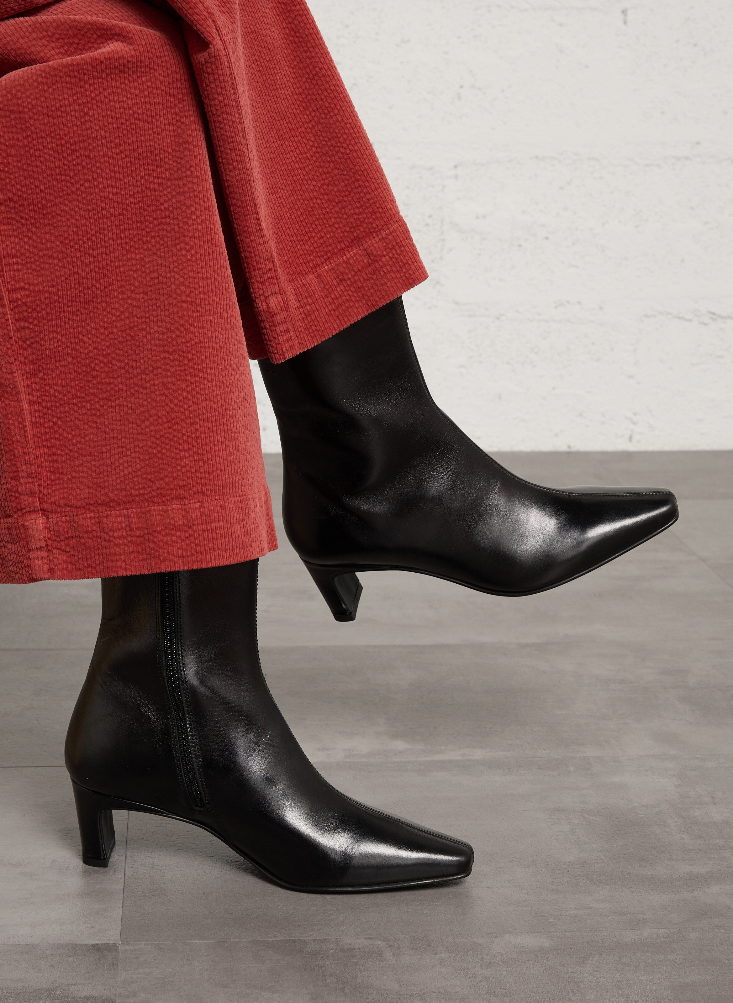 Leather mid-calf boots JB MARTIN Black