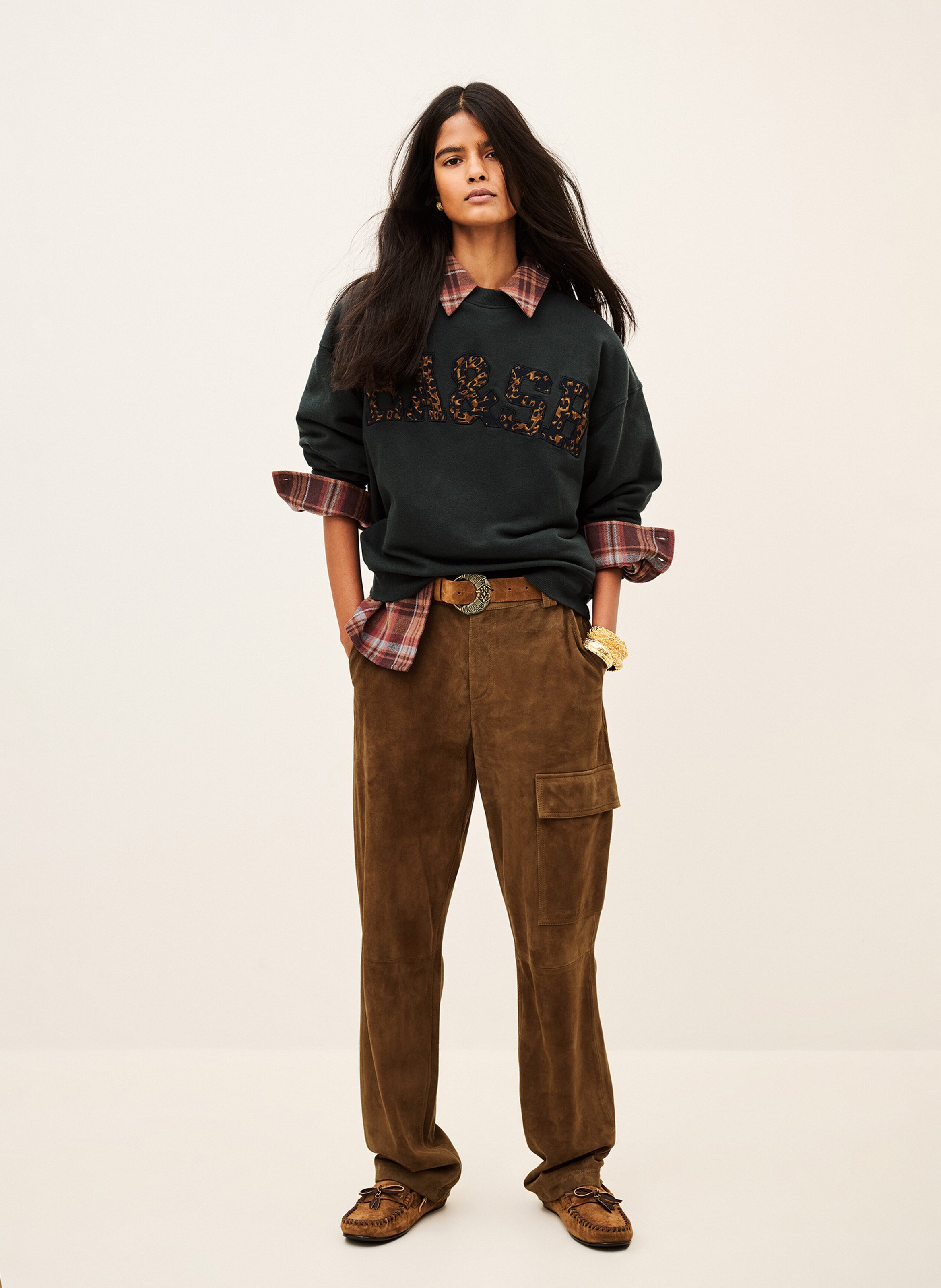 Straight cotton-blend sweater | Blue BA&SH Women