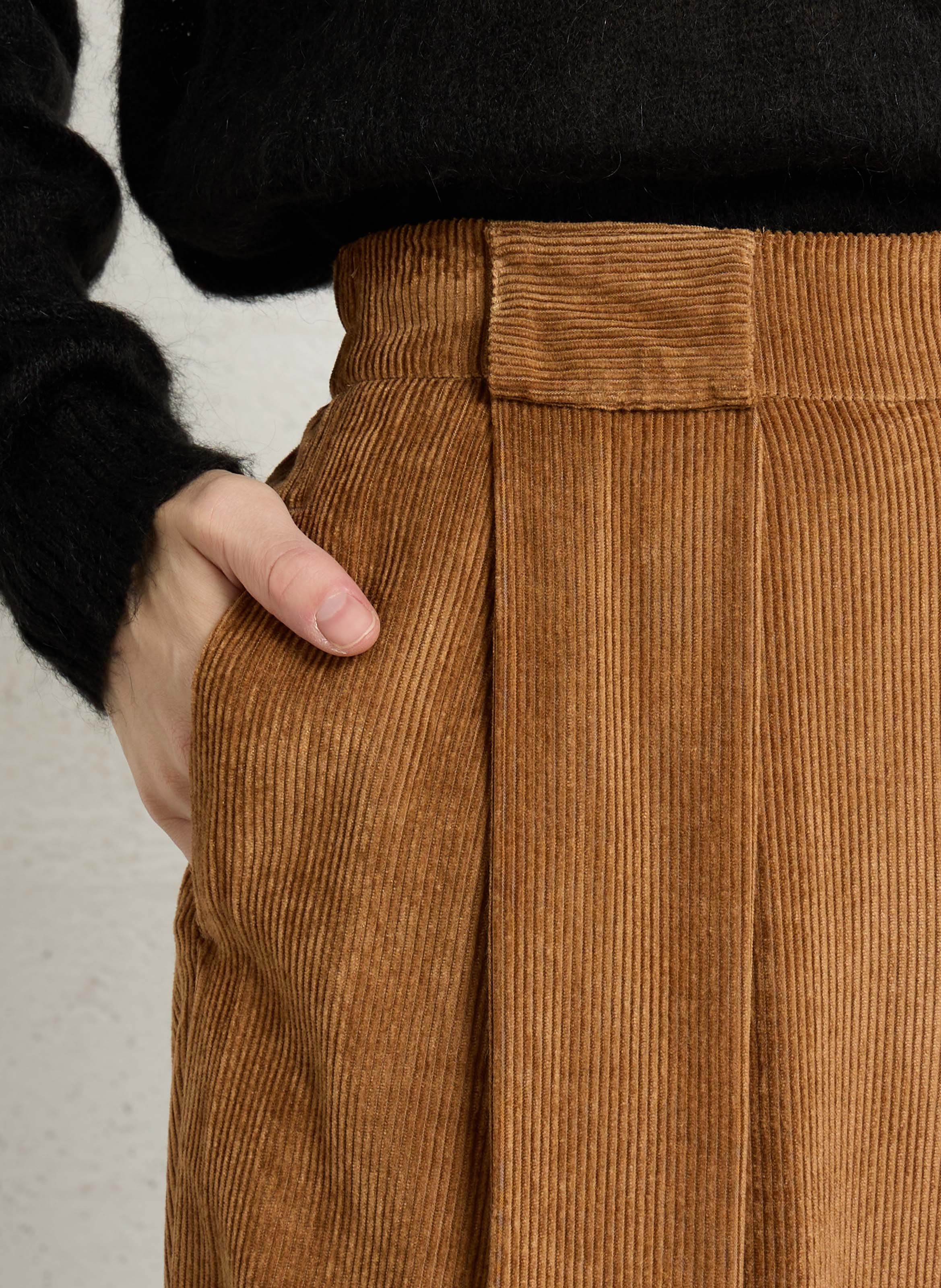 Wide-leg corduroy pants MOMONI Brown