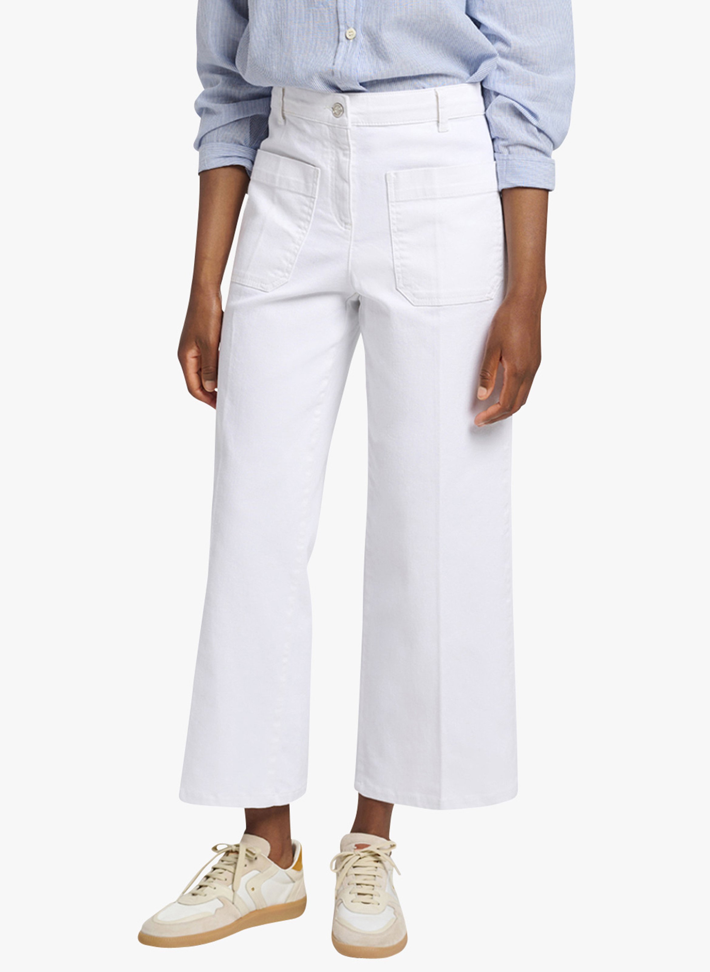 Rechte, katoenen jeans VANESSA BRUNO Wit