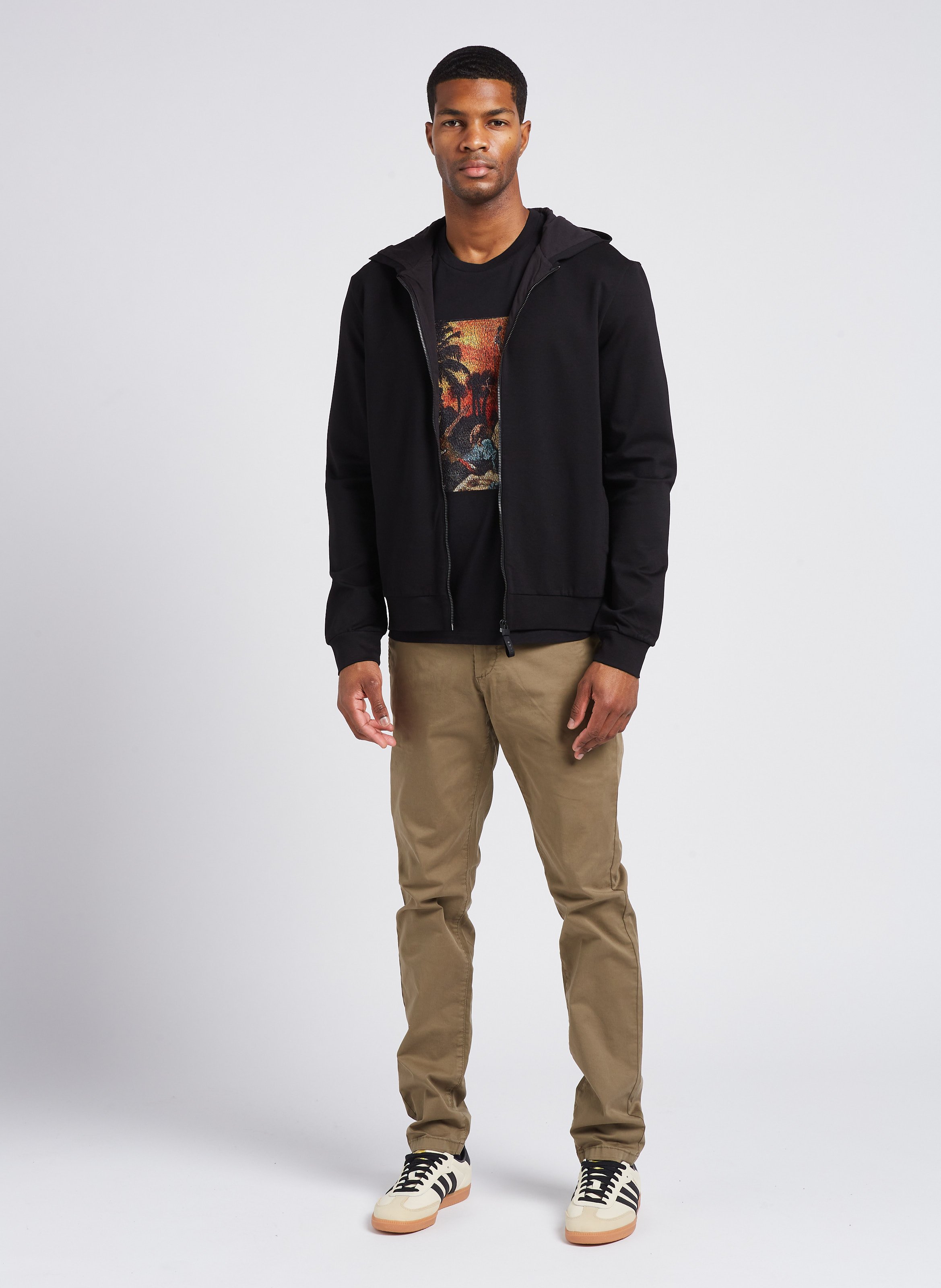 Slim-fit chino | katoenblend IKKS Kaki