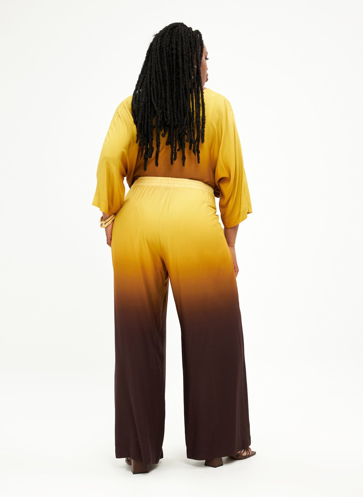 Weite Taillenhose mit Farbabstufungen MAT FASHION Gelb