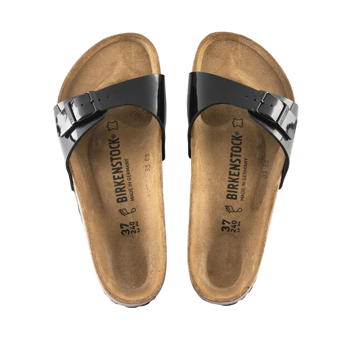 Faux leather sandals BIRKENSTOCK Black