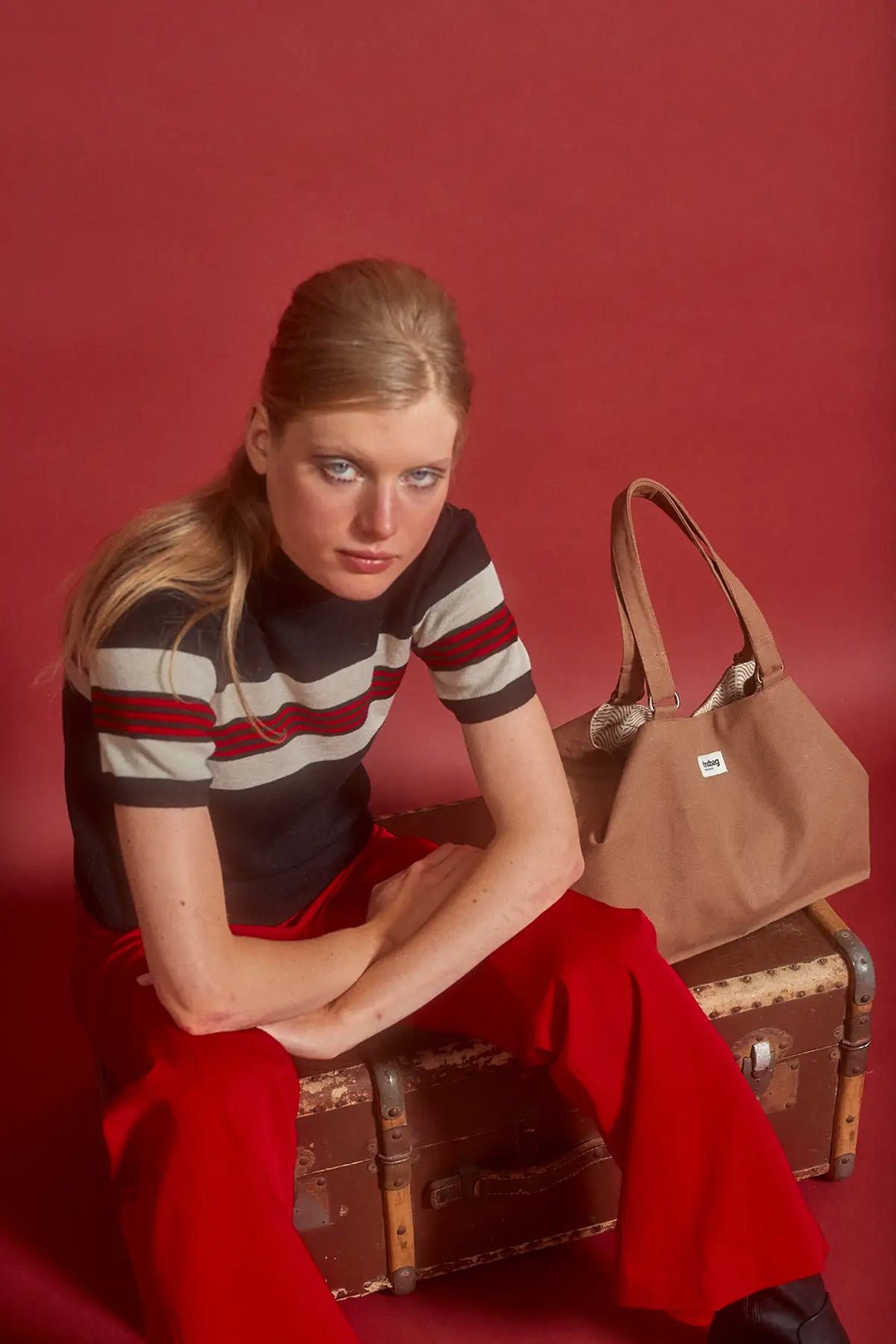 Cotton tote bag Brown