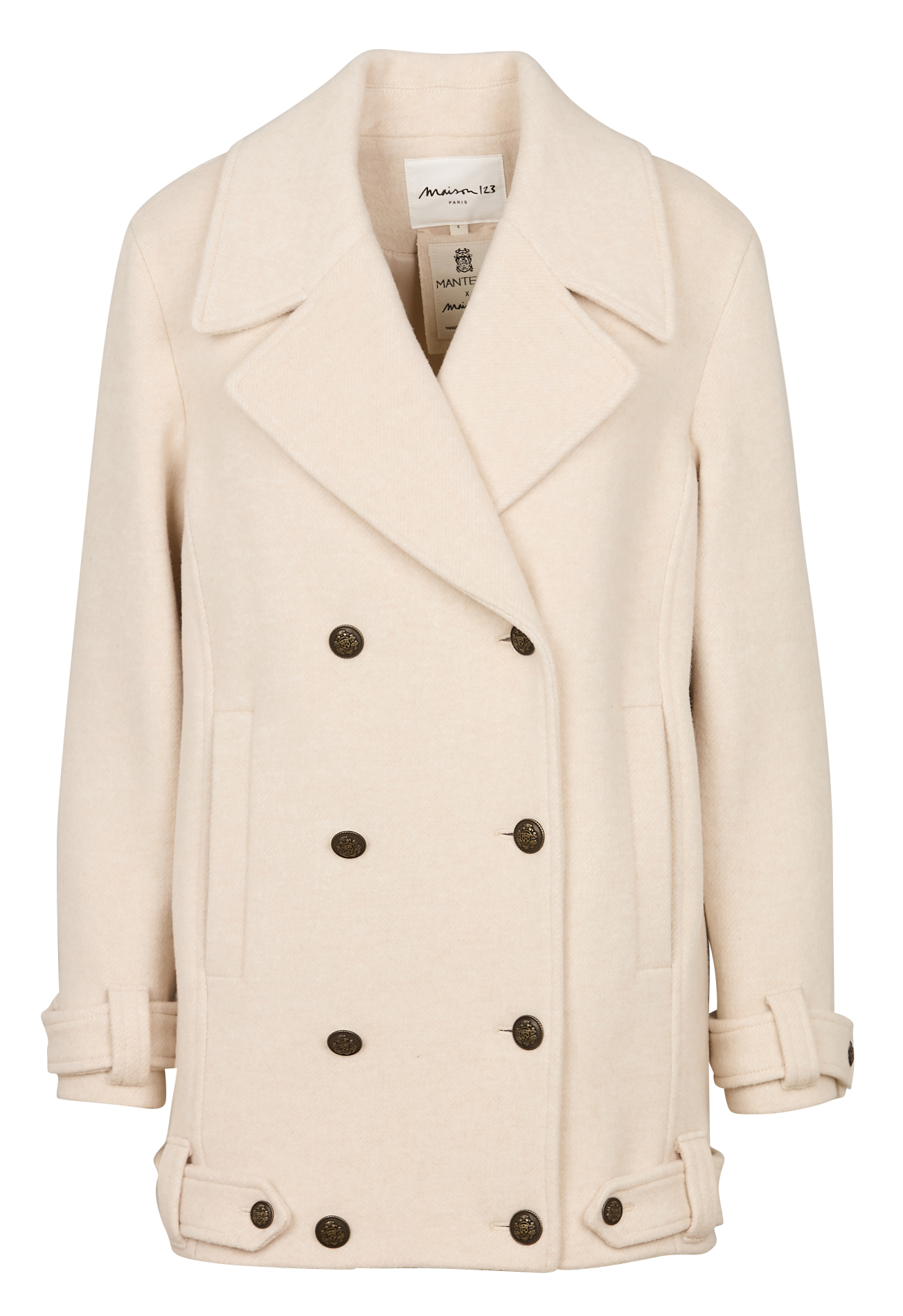 Manteau Femme Manteau Camel 123 Manteau Col Tailleur Droit En