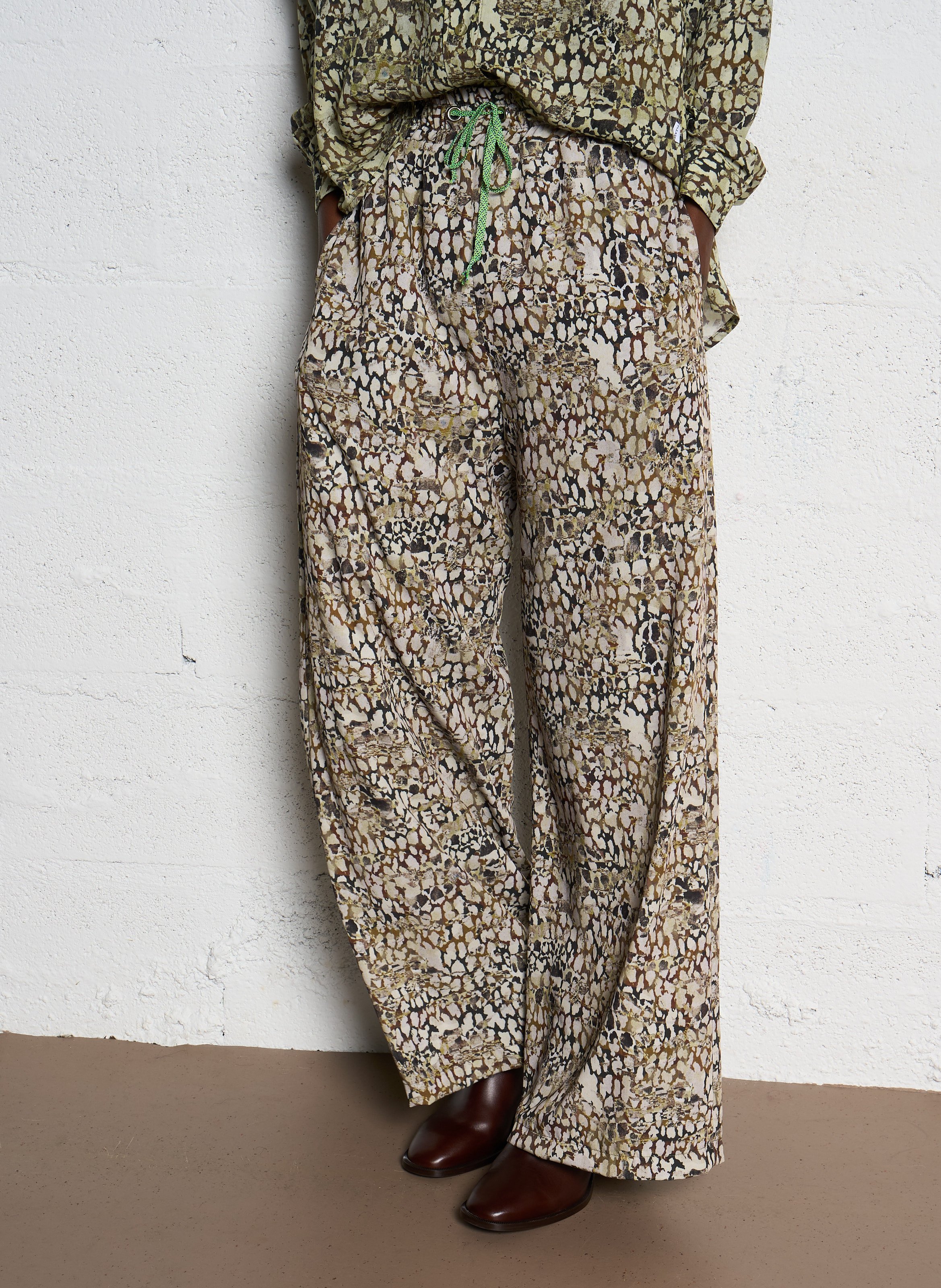 Printed palazzo pants PLEASE Green