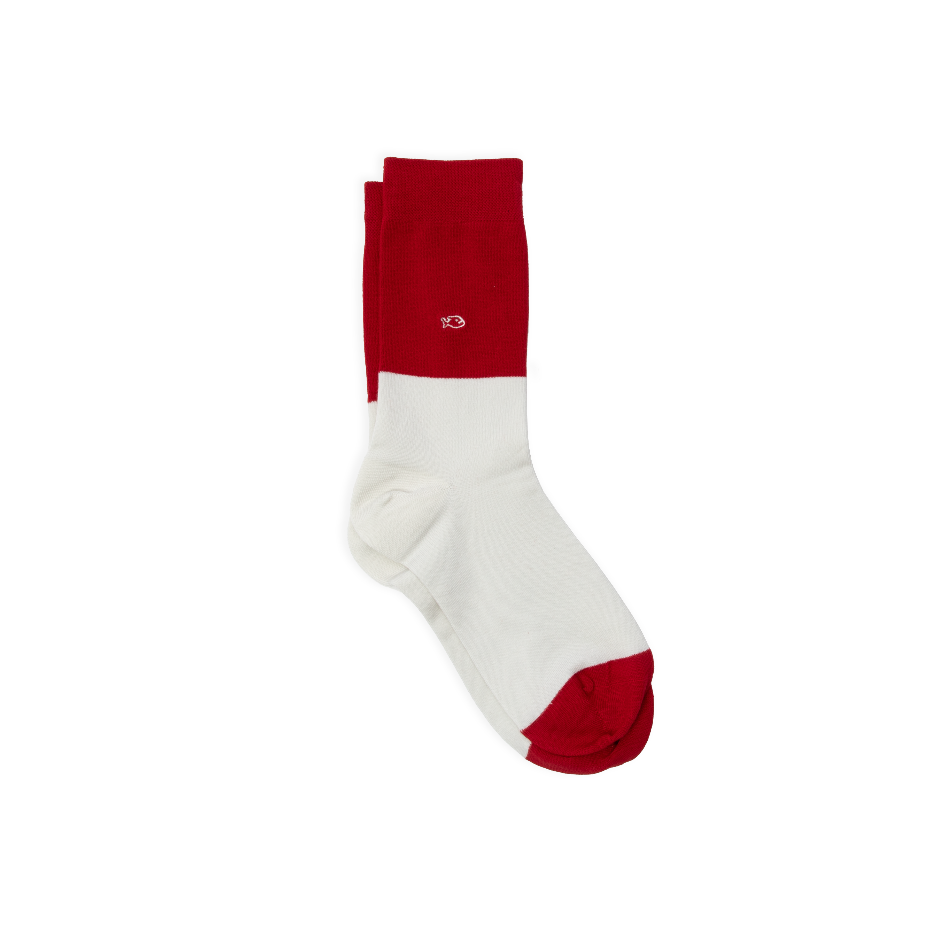 Two-tone combed cotton socks BILLYBELT Red