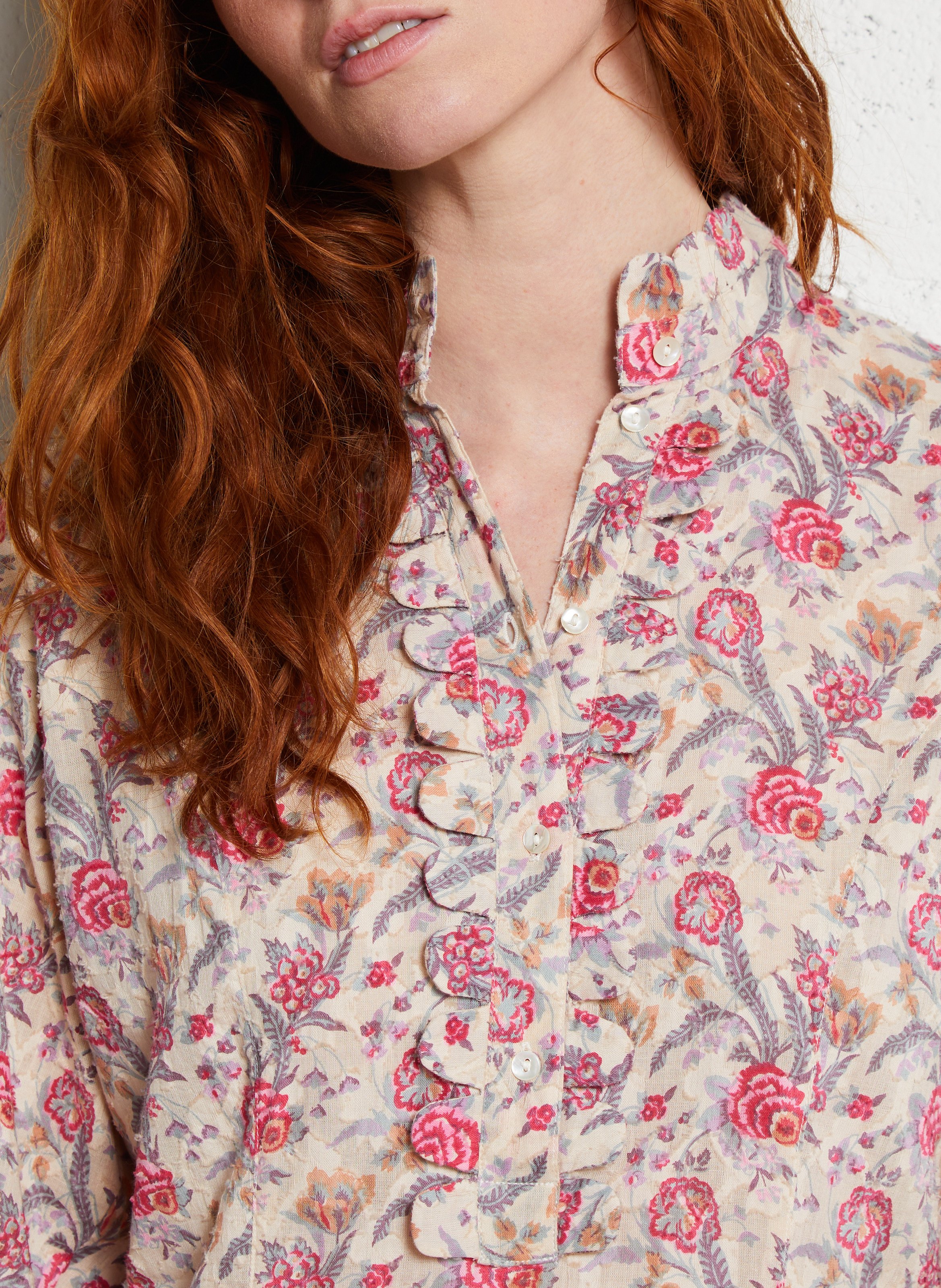 Robe midi fleurie manches longues ANTIK BATIK Multicolore