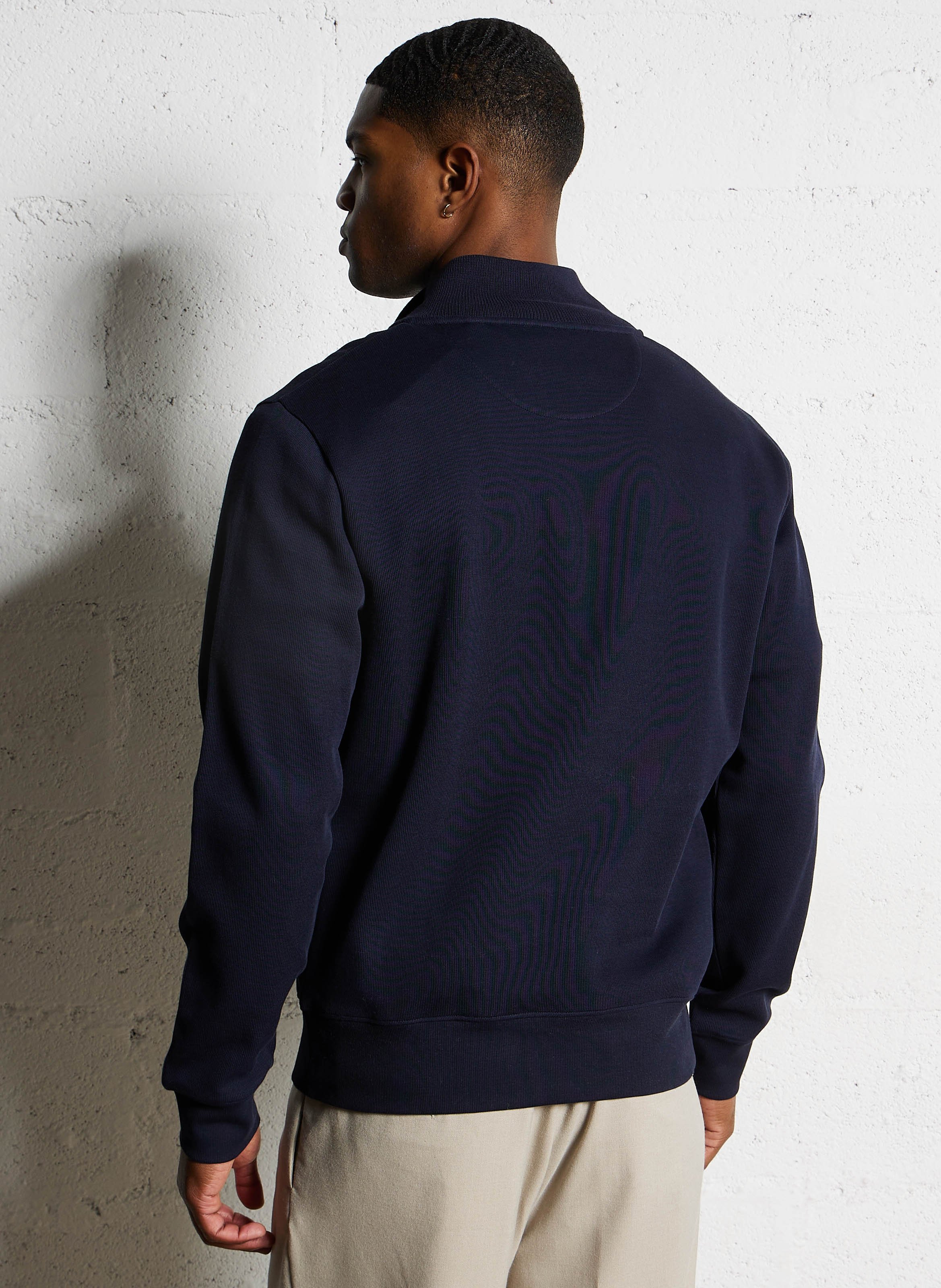 Pull col montant en coton GANT Bleu