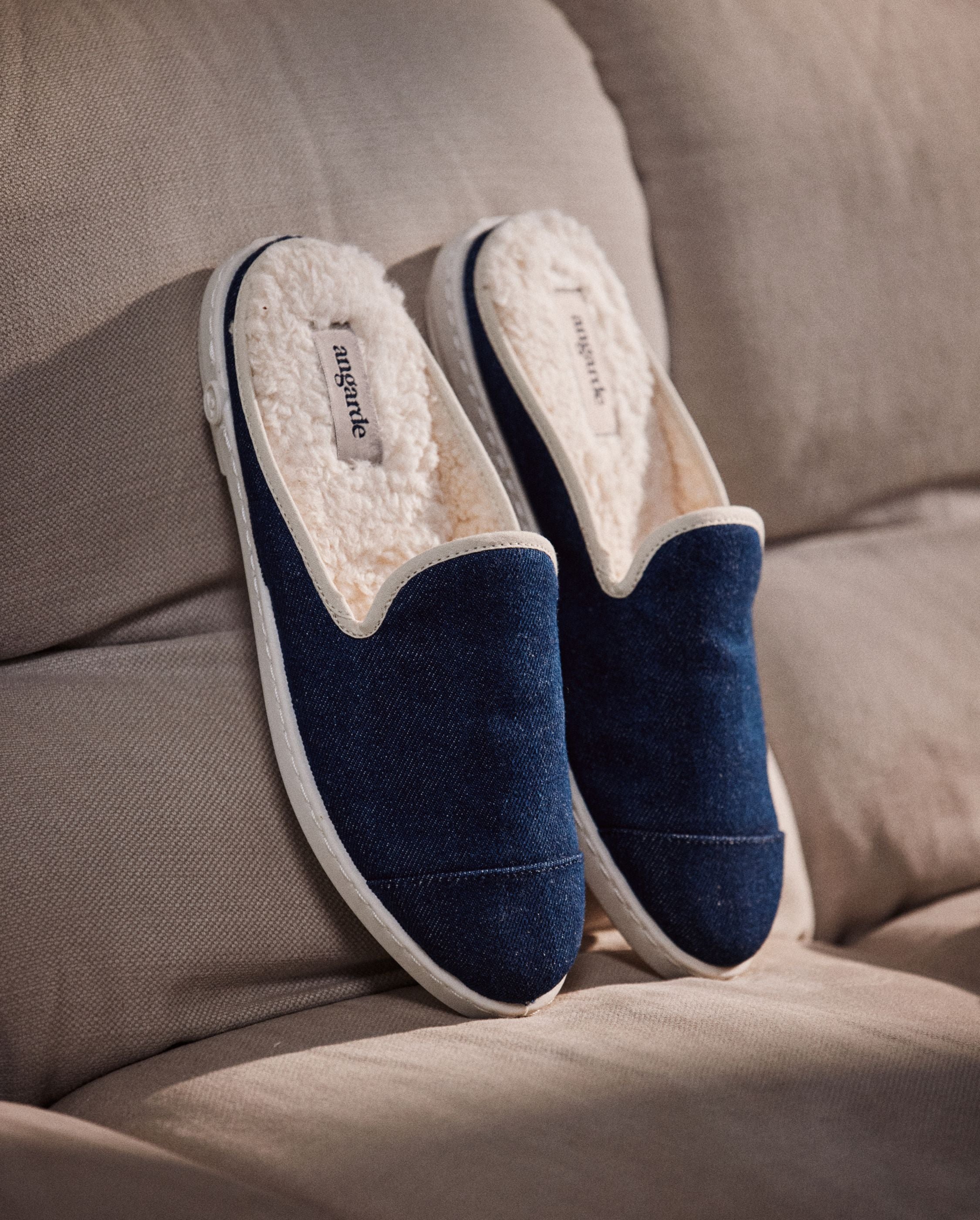 Mule homme denim, brut ANGARDE Bleu