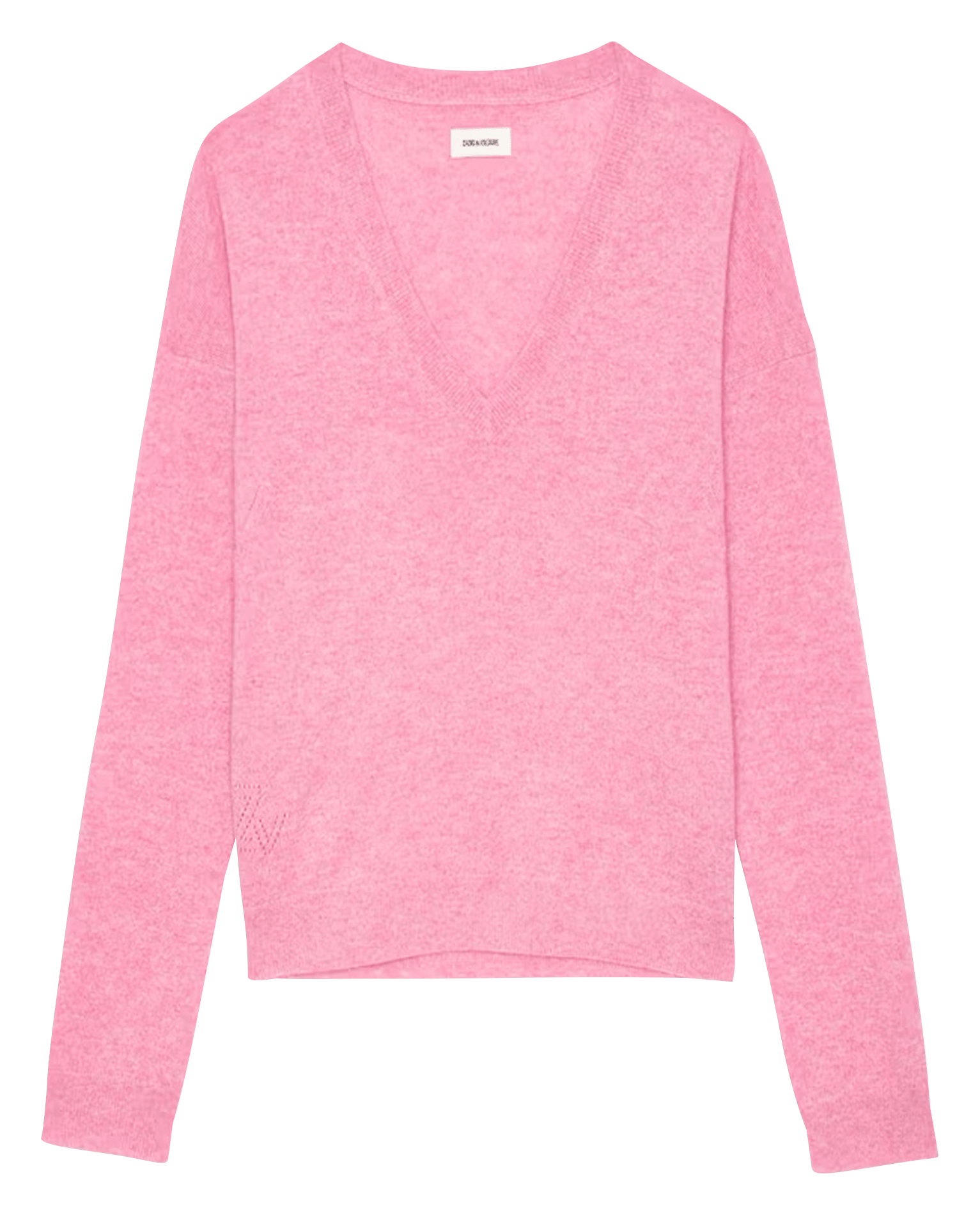 Pull col v en cachemire ZADIG&VOLTAIRE Rose