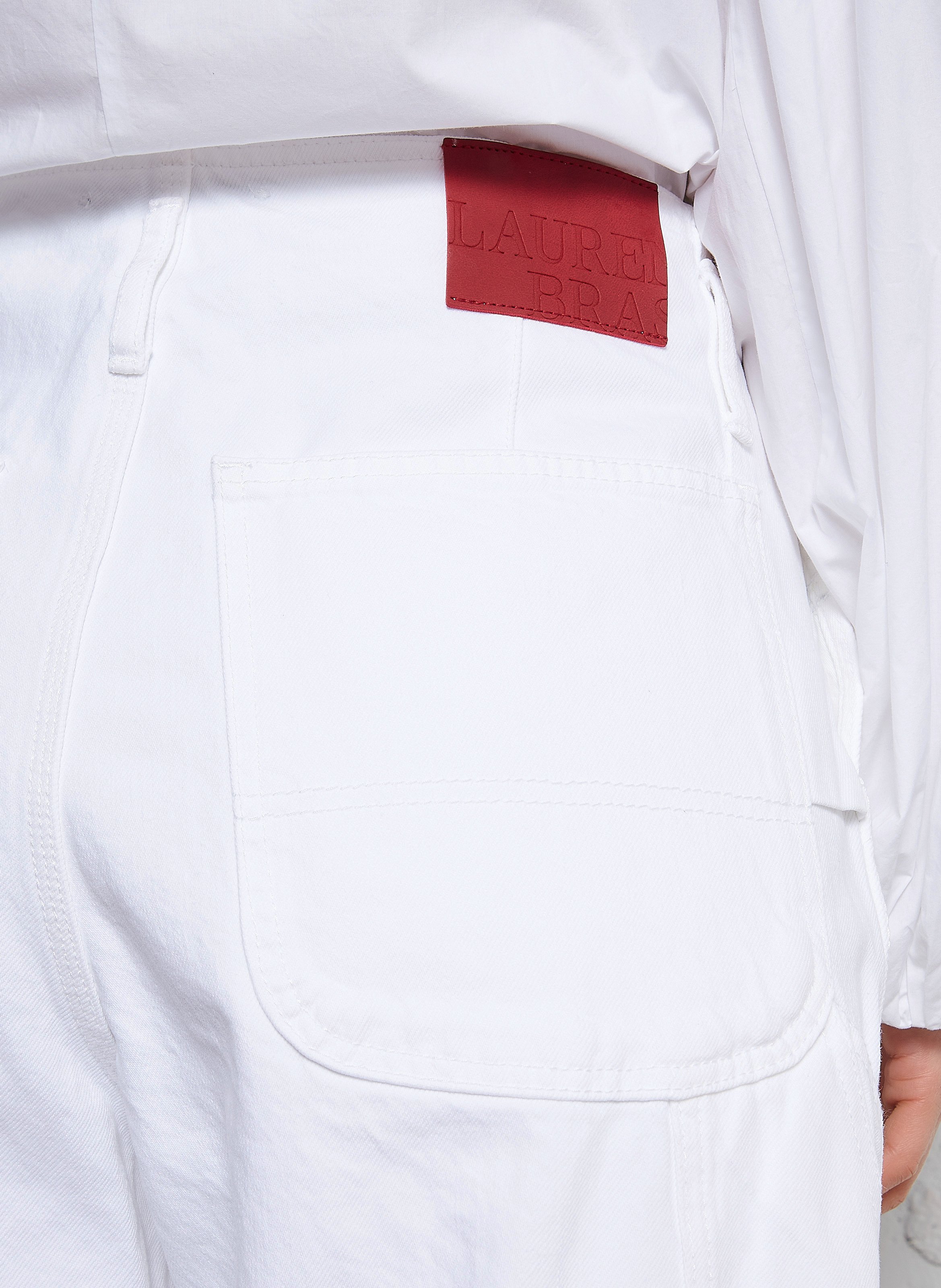 Grote katoenen jeans LAURENCE BRAS Wit