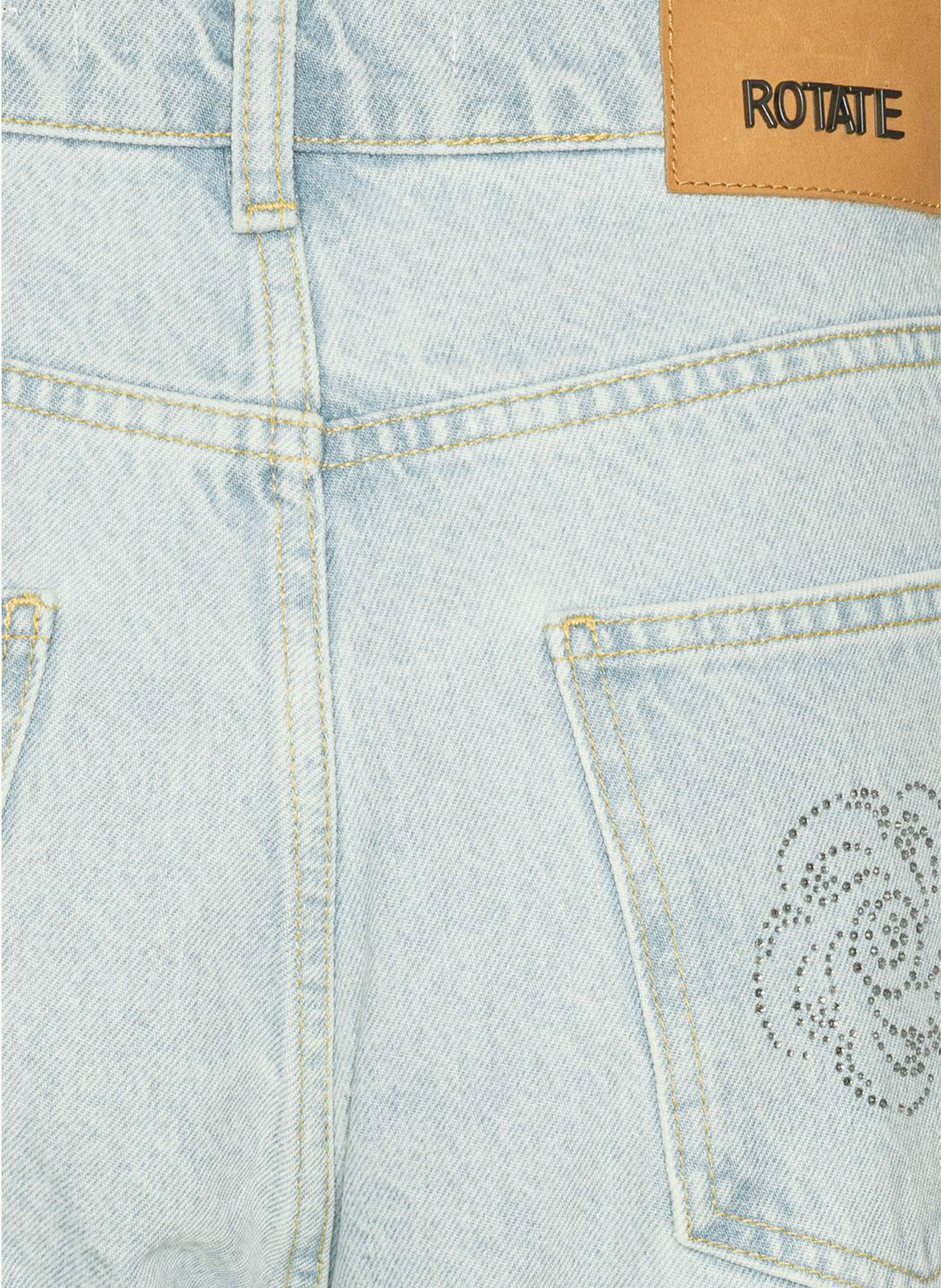 Jean droit en coton ROTATE Bleu