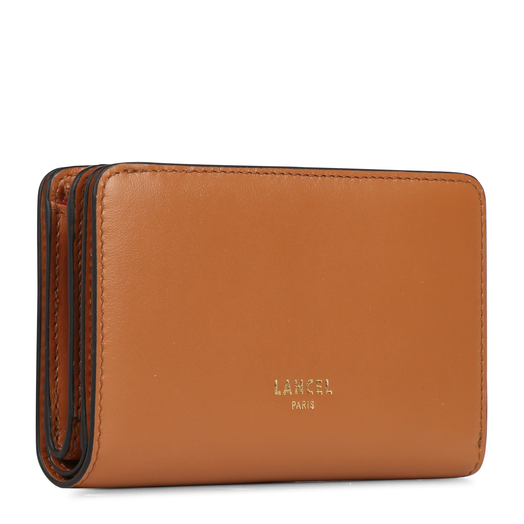 Portefeuille en cuir LANCEL Beige