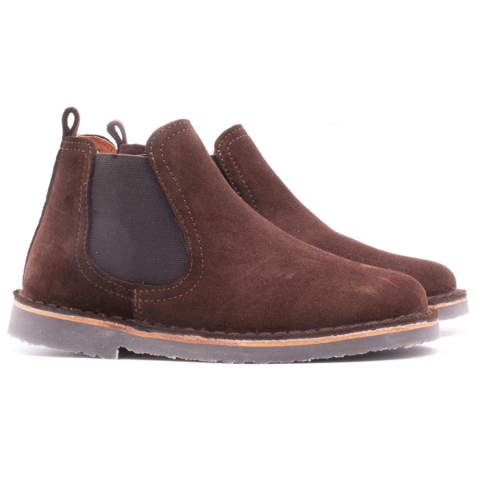 Boots enfant en daim Boni & Sidonie Marron