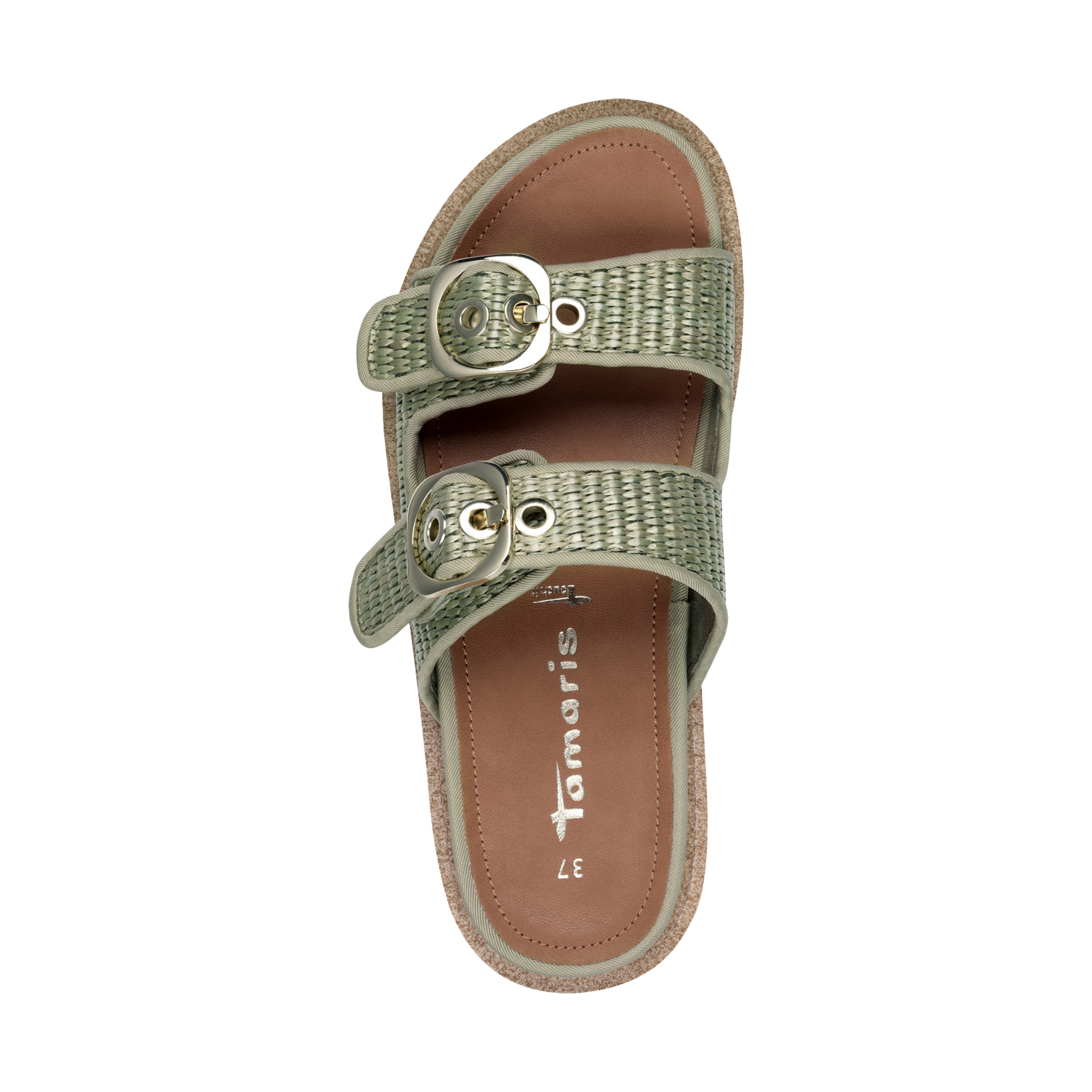Slip-on sandals TAMARIS Brown