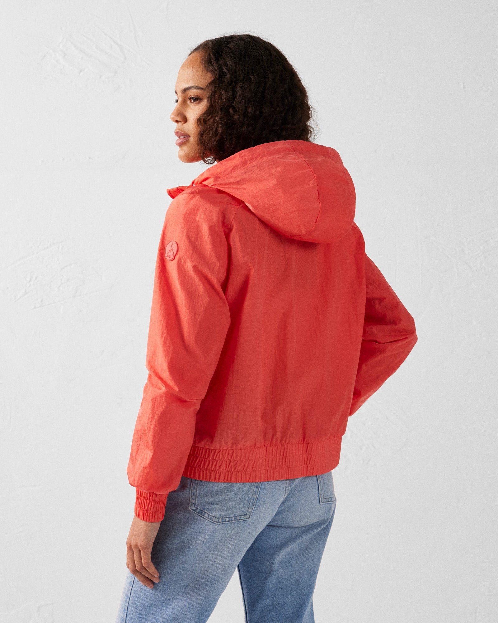 Light hooded windbreaker jacket Alize JOTT Pink