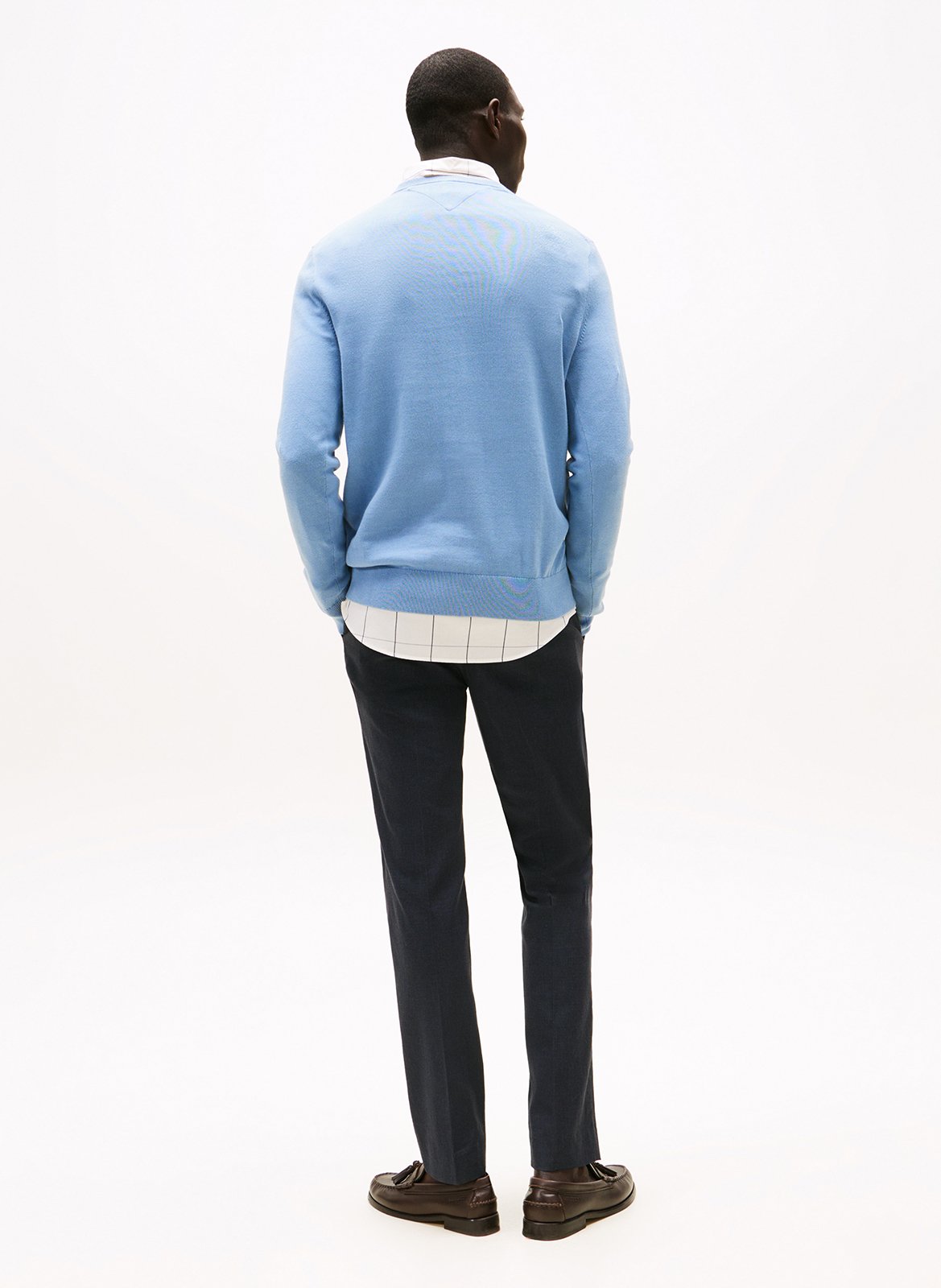 Colour block cotton sweater TOMMY HILFIGER Blue