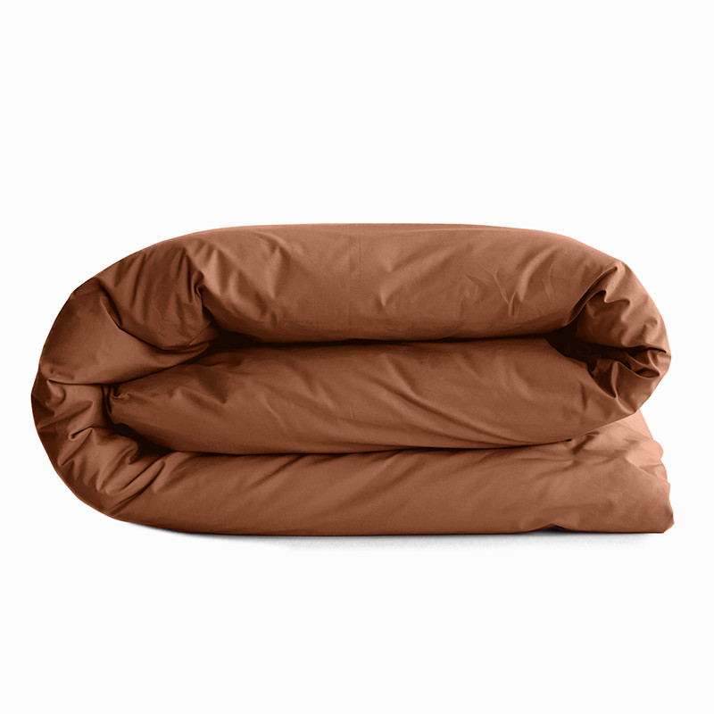 140 x 200 cm "premium" duvet cover for single bed COTON PUR Brown