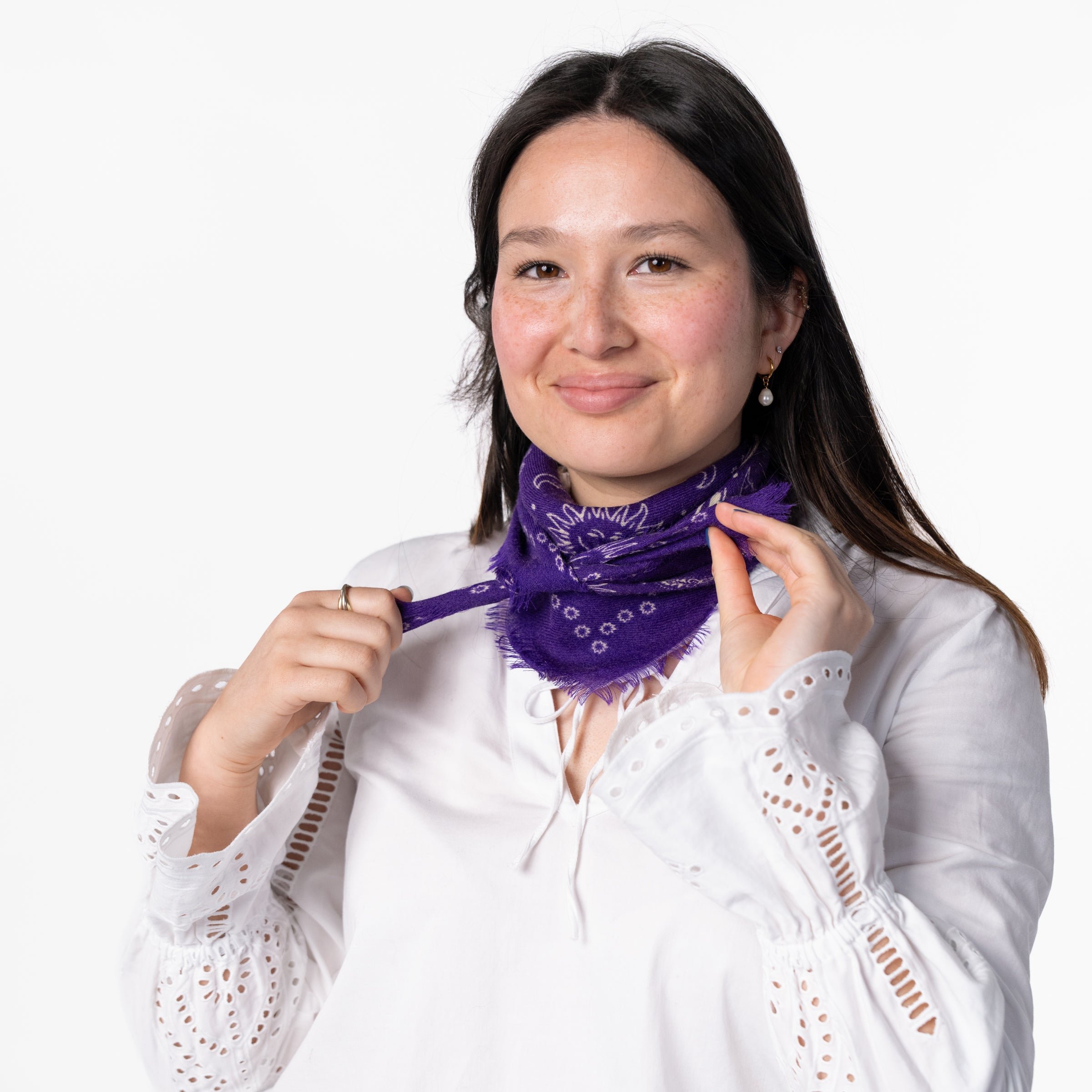 Small wool scarf alice Purple